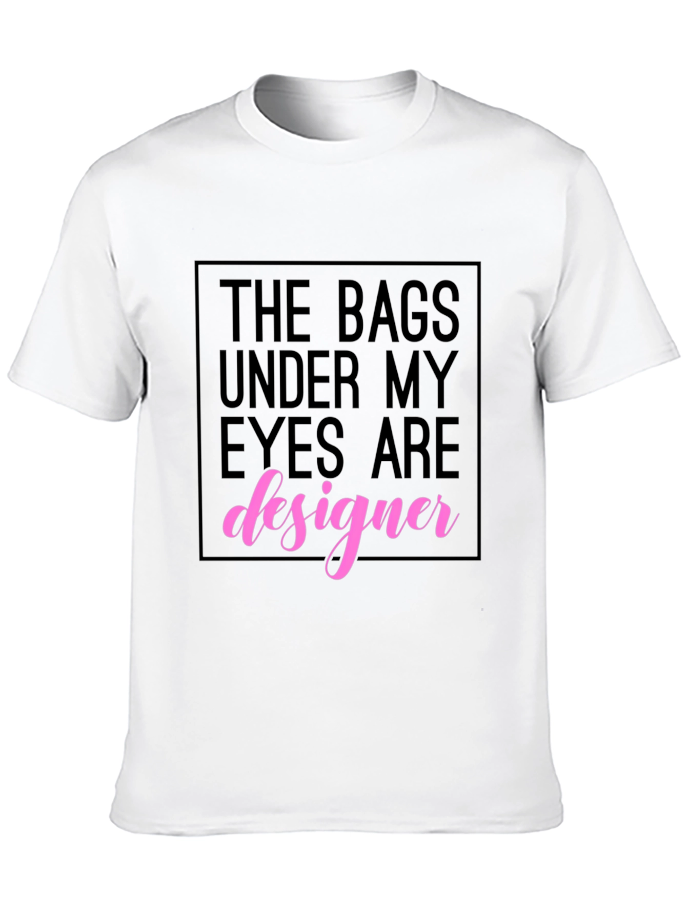 Designer Under Eye Bags Black Graphic Tee