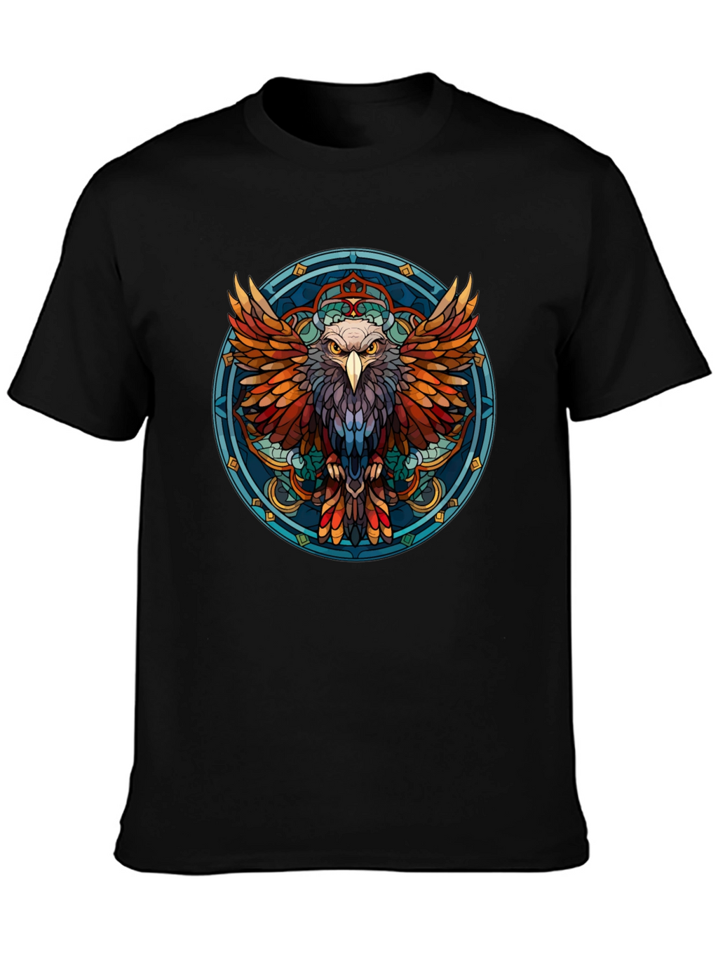 Eagle Mandala Graphic Print T-Shirt
