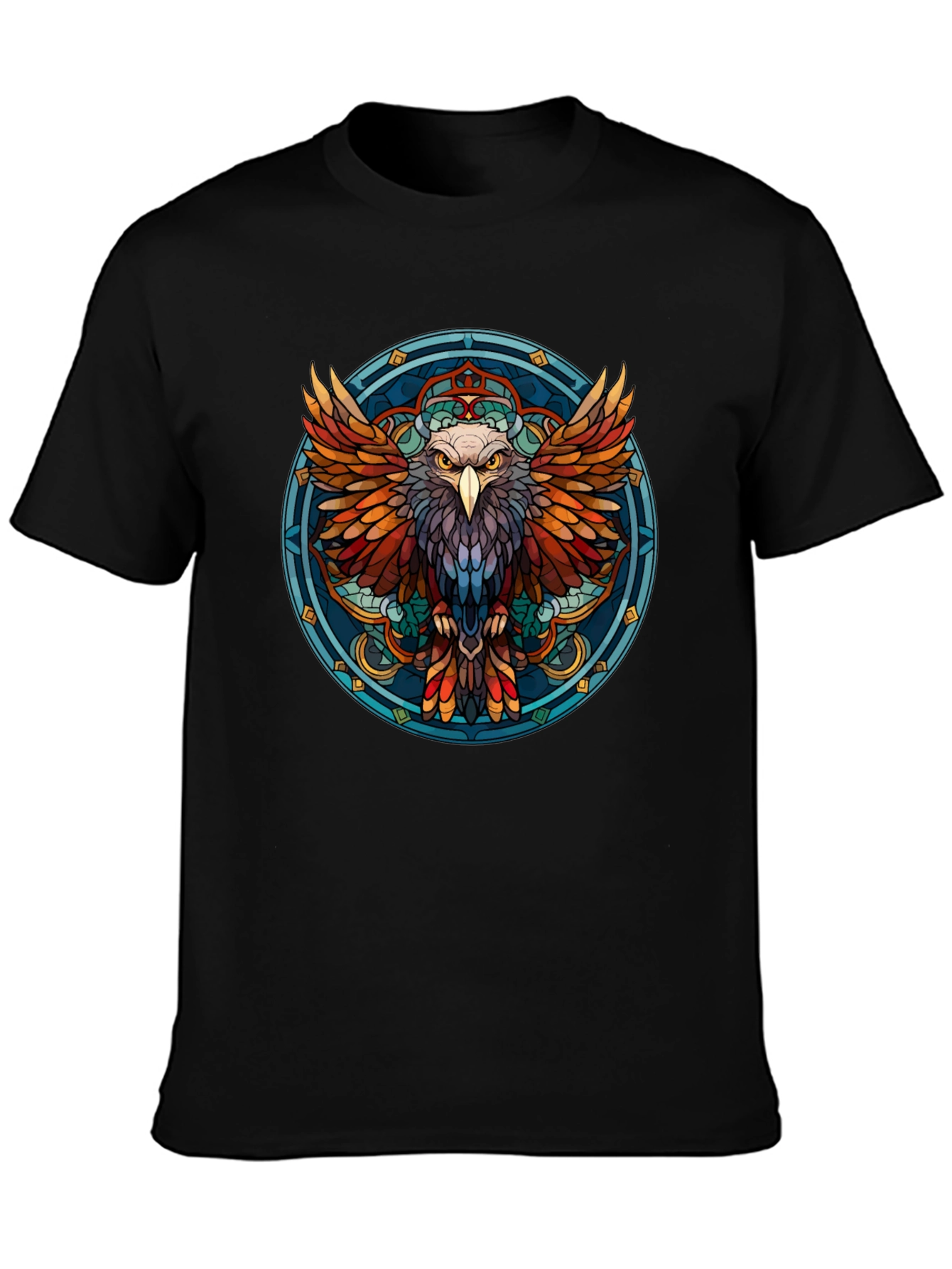Eagle Mandala Graphic Print T-Shirt