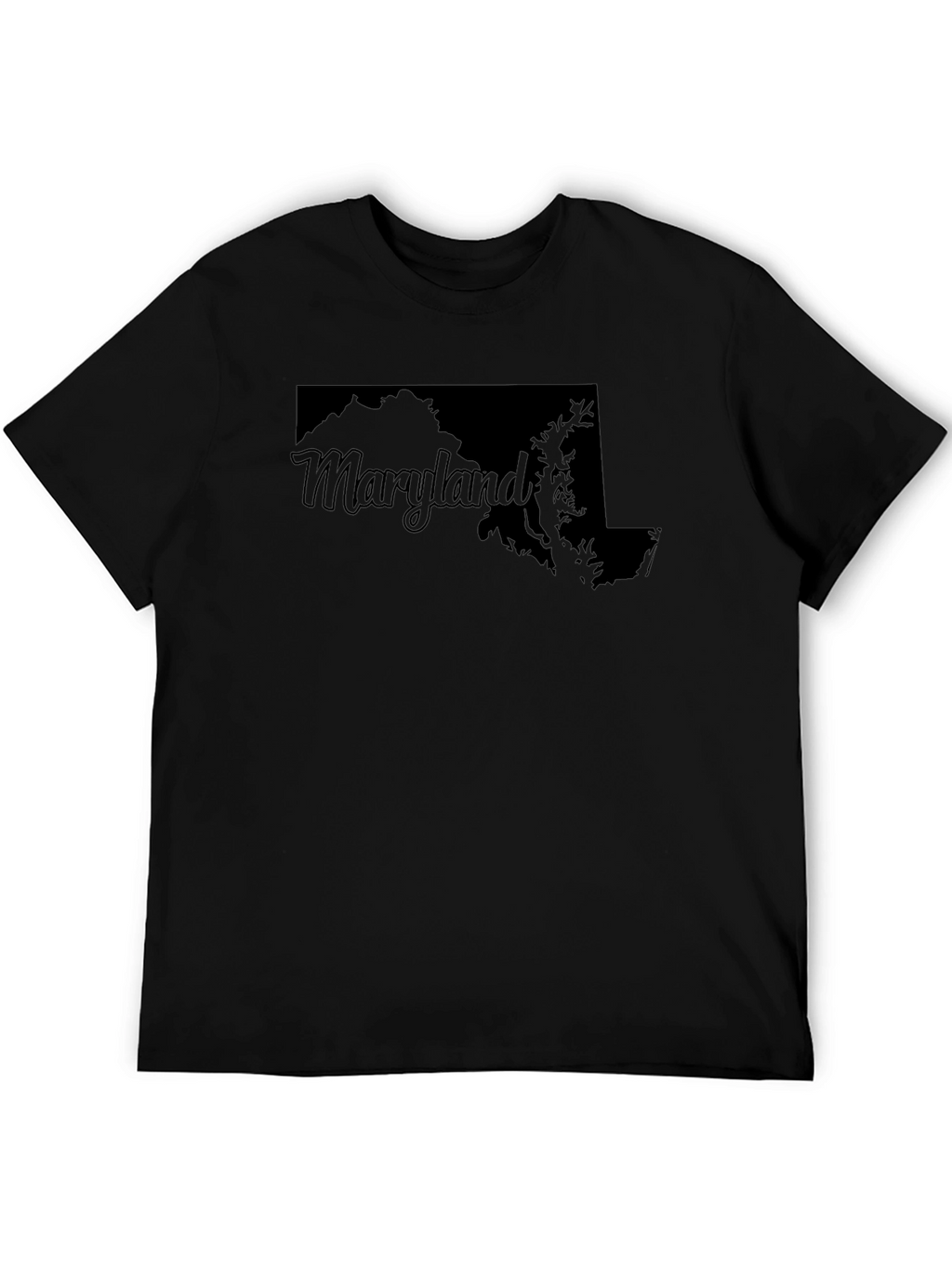 Maryland Outline Black Graphic Tee