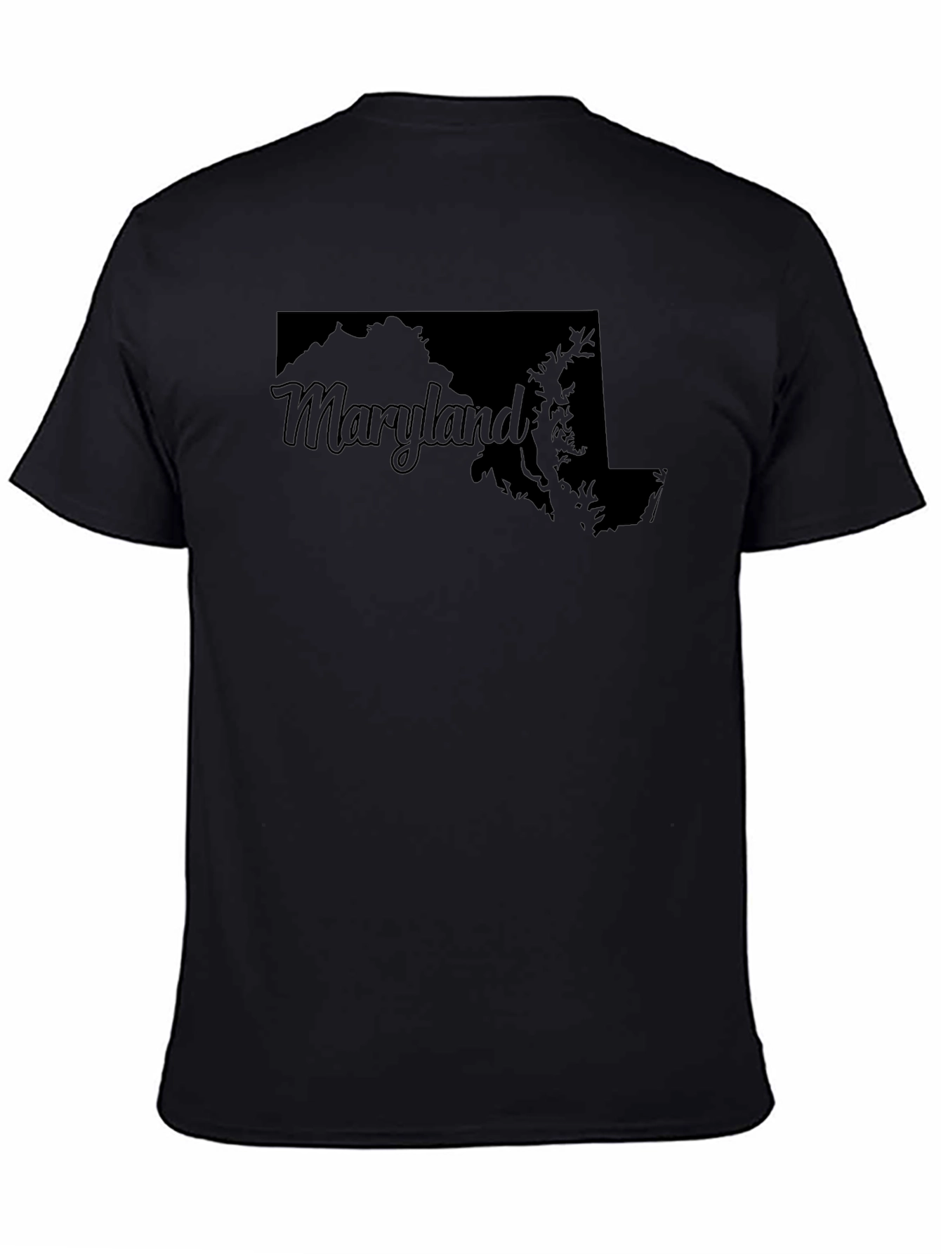 Maryland Outline Black Graphic Tee