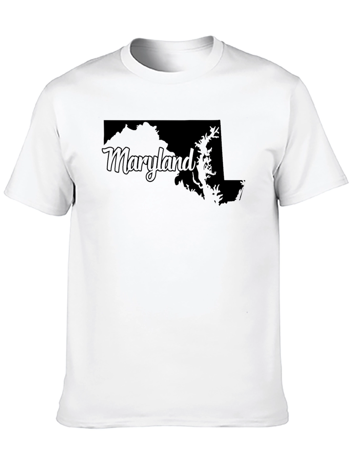 Maryland Outline Black Graphic Tee