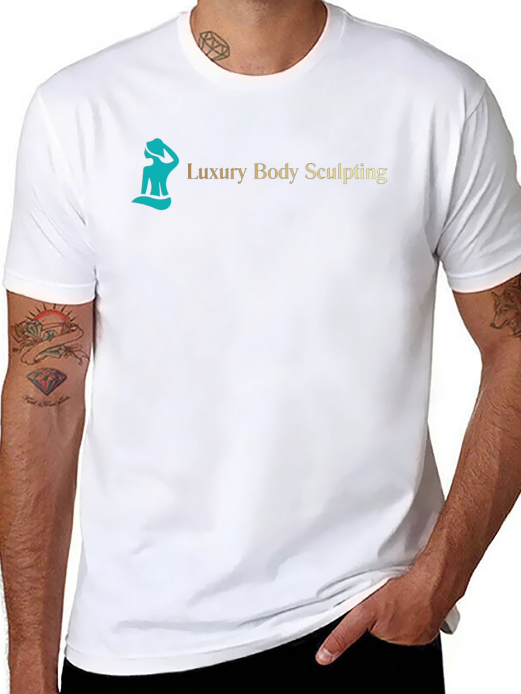 Luxury Body Sculpting Black Graphic Tee