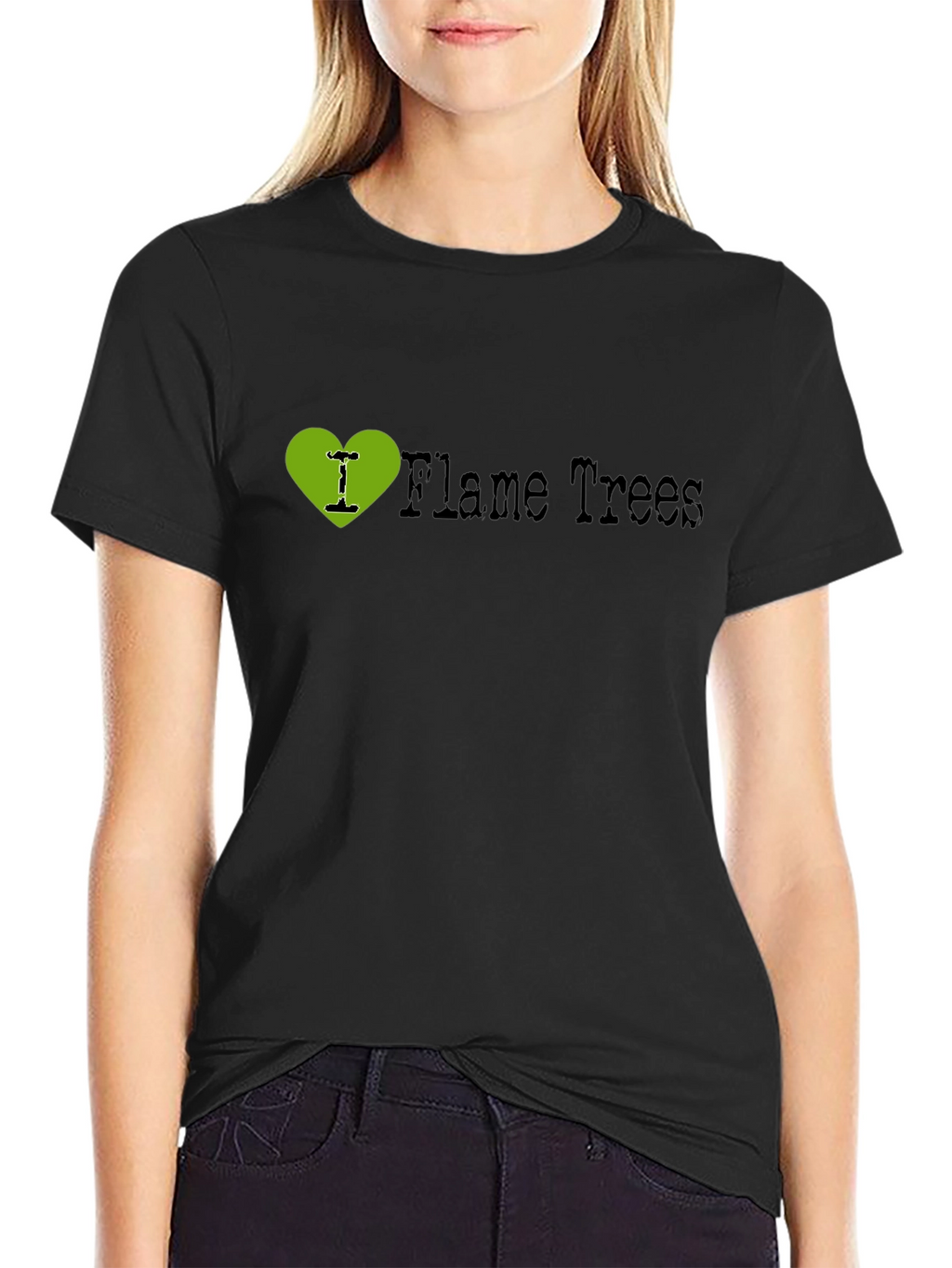 I Heart Flame Trees Black T-Shirt