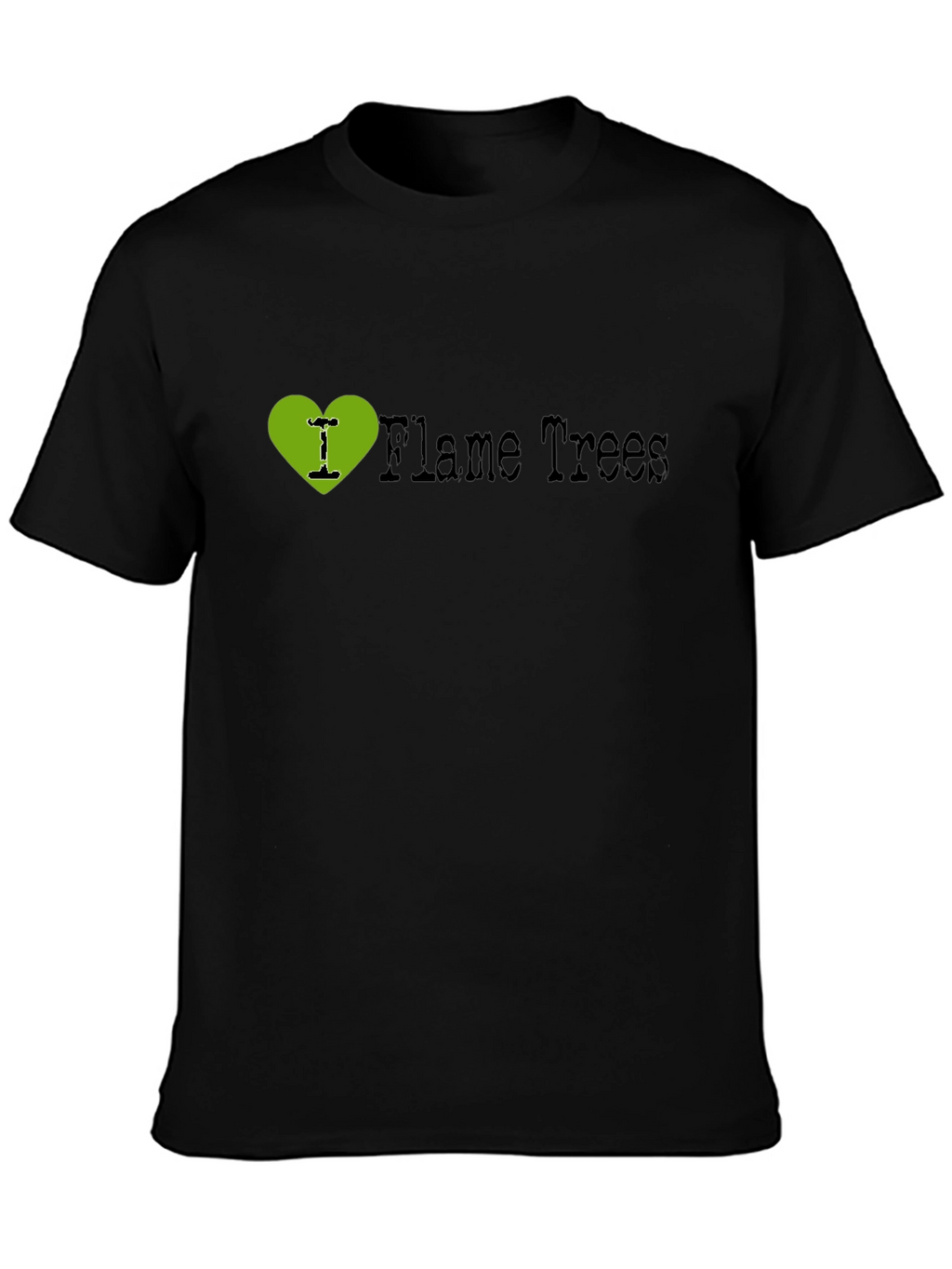 I Heart Flame Trees Black T-Shirt