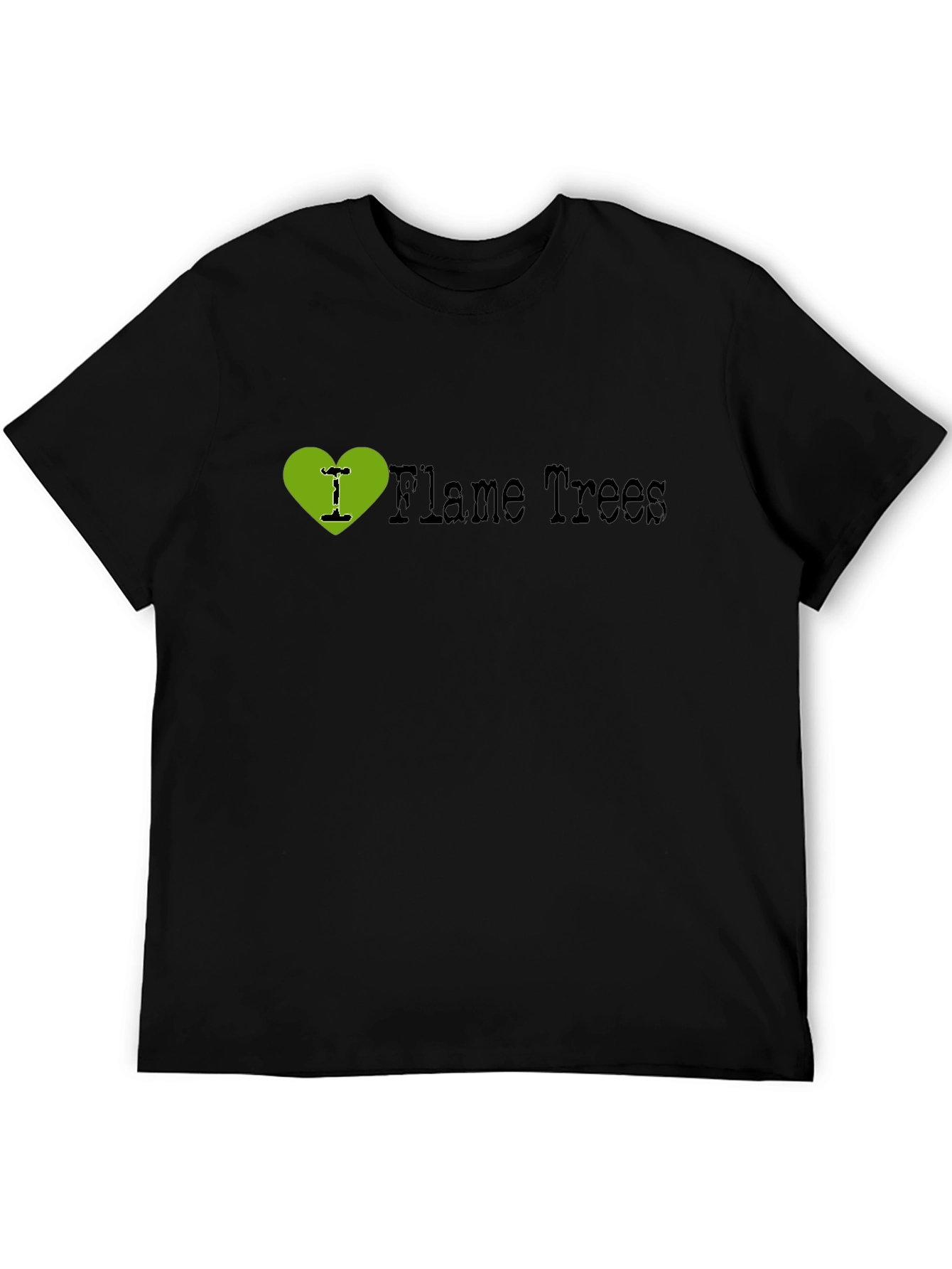 I Heart Flame Trees Black T-Shirt