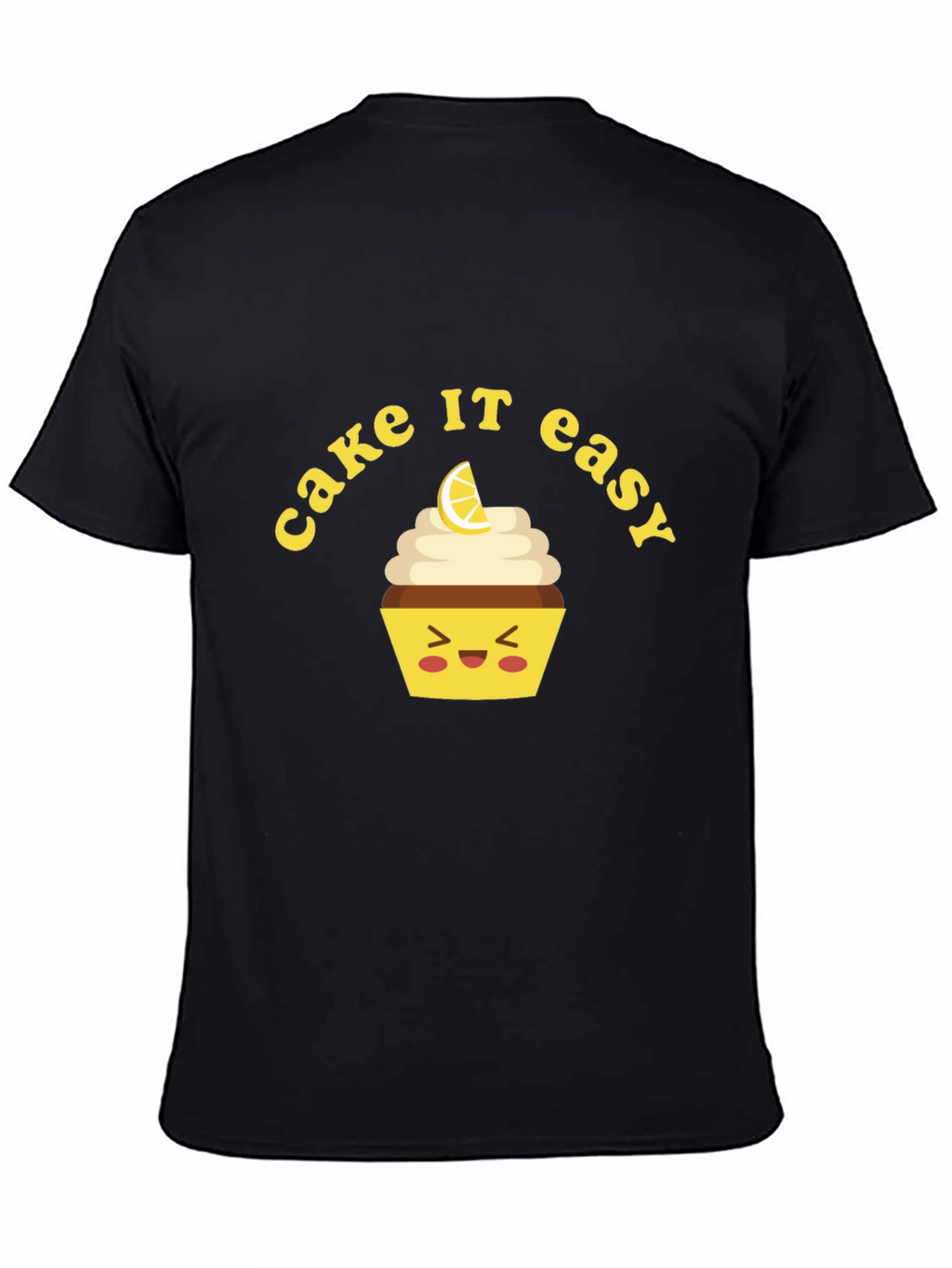 Cake It Easy Graphic T-Shirt - Black Cotton Tee