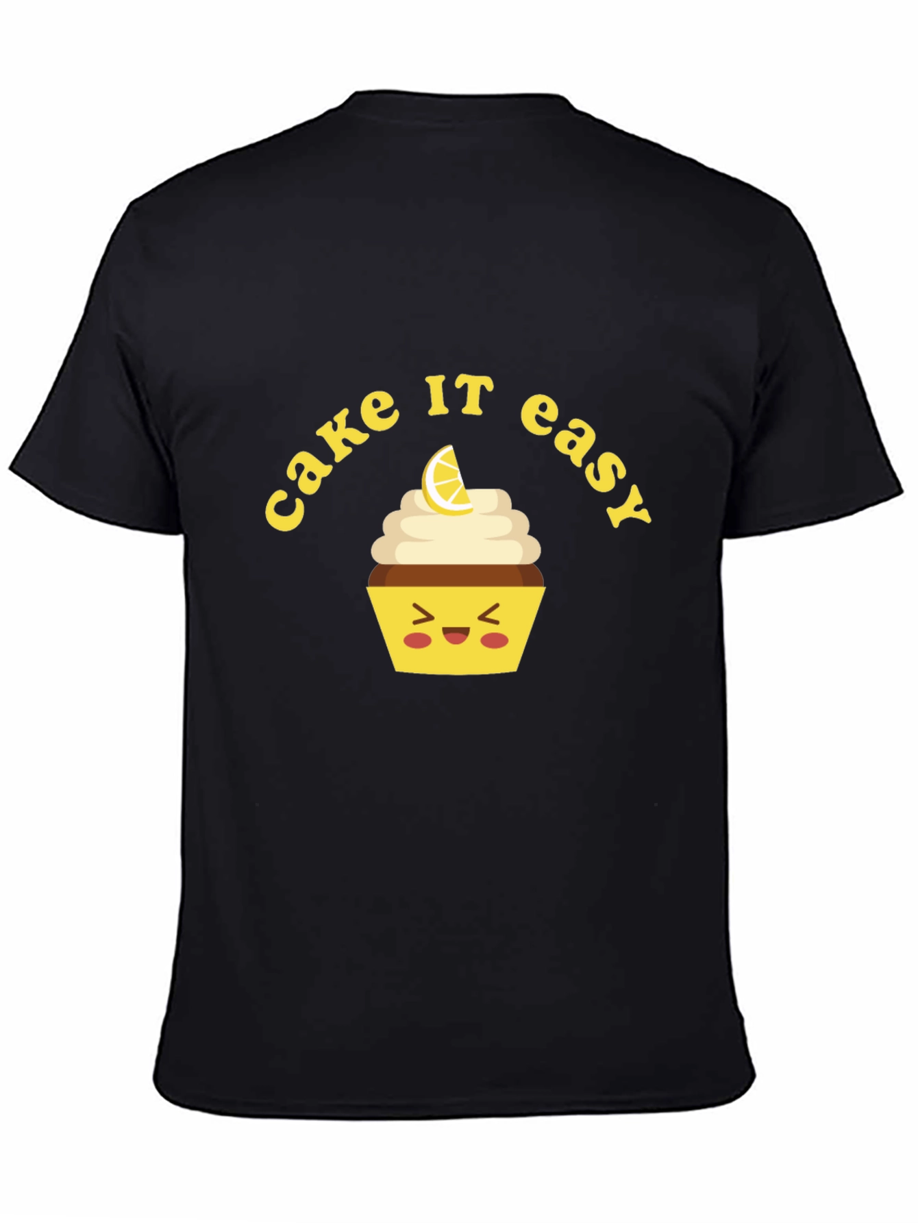 Cake It Easy Graphic T-Shirt - Black Cotton Tee