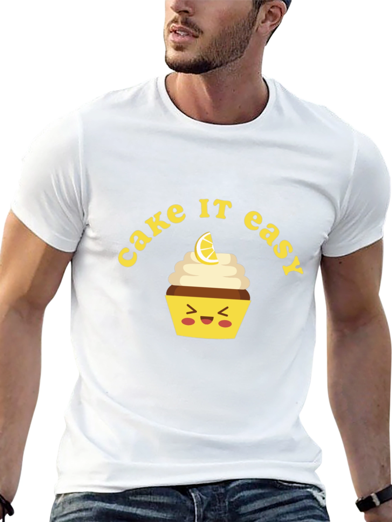 Cake It Easy Graphic T-Shirt - Black Cotton Tee