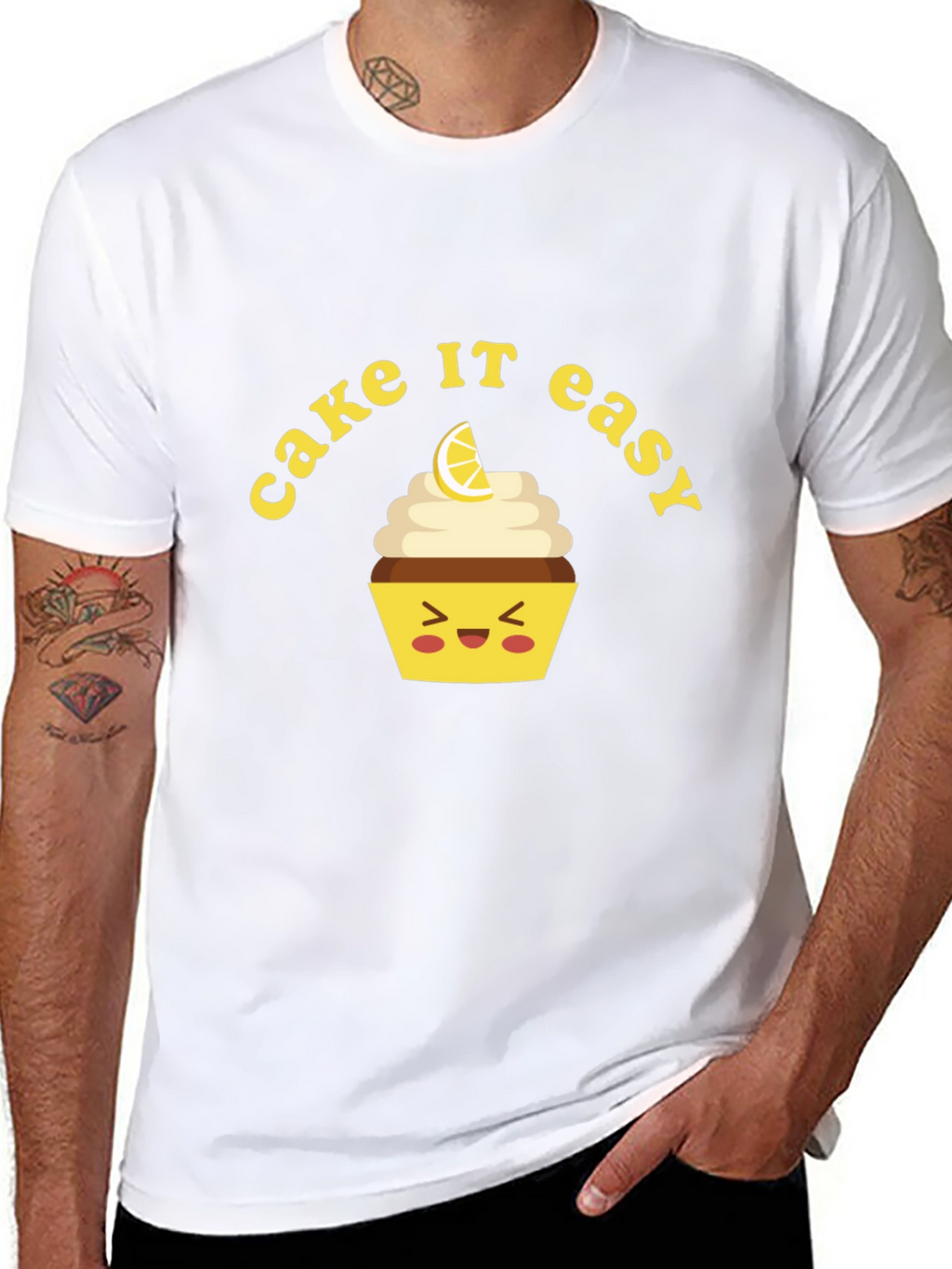 Cake It Easy Graphic T-Shirt - Black Cotton Tee