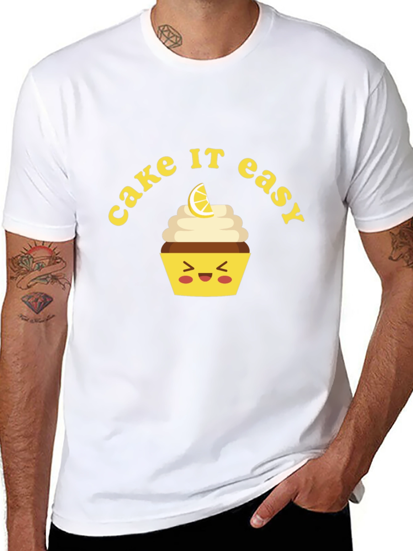 Cake It Easy Graphic T-Shirt - Black Cotton Tee