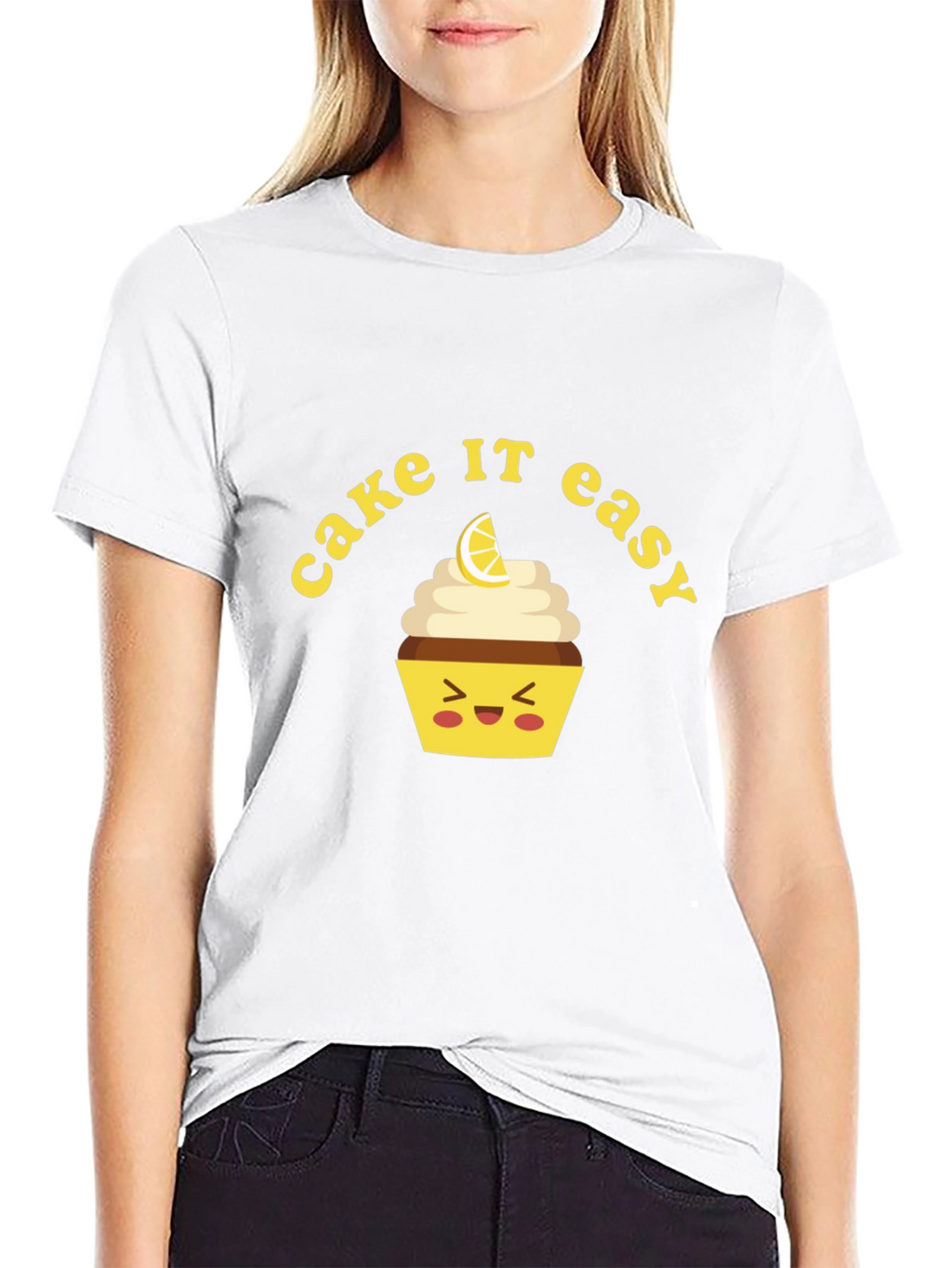 Cake It Easy Graphic T-Shirt - Black Cotton Tee