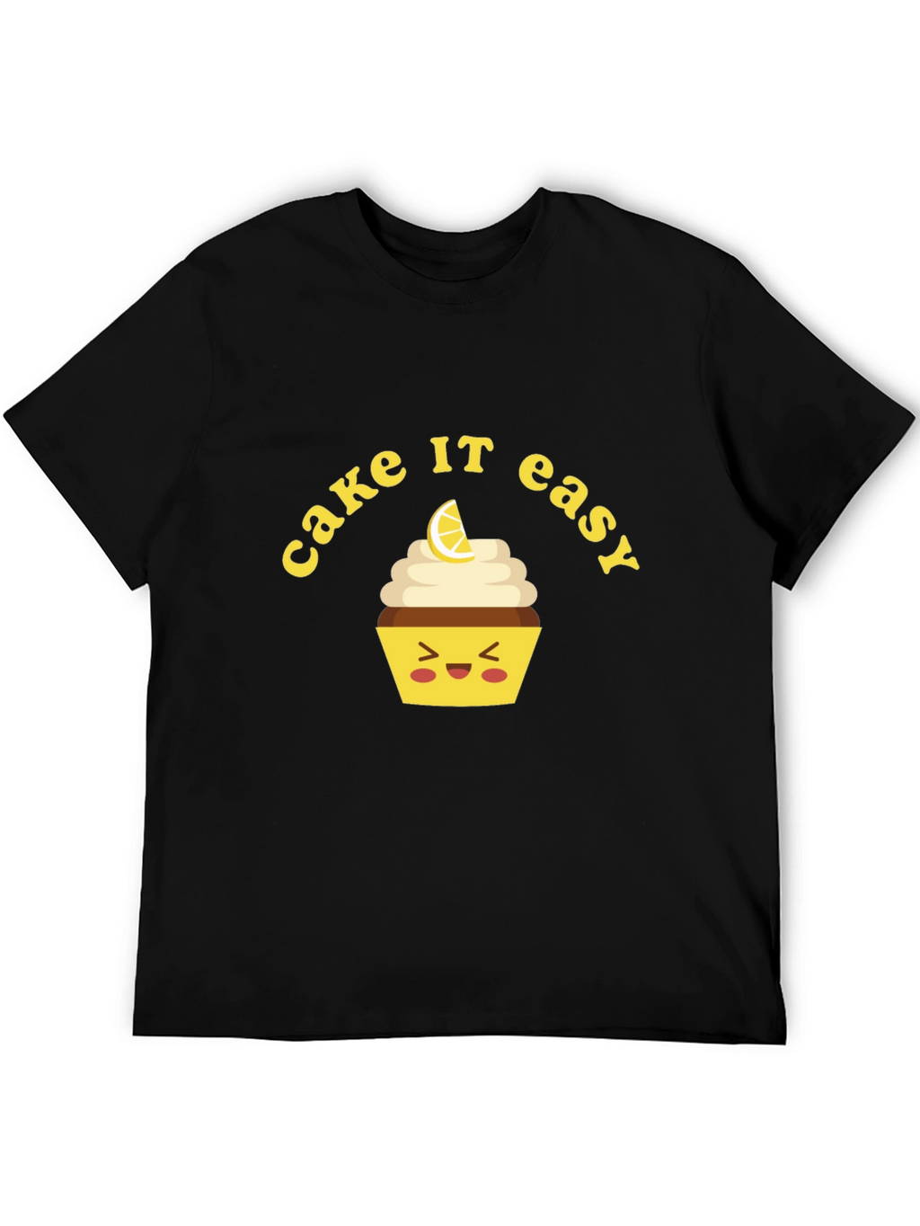 Cake It Easy Graphic T-Shirt - Black Cotton Tee
