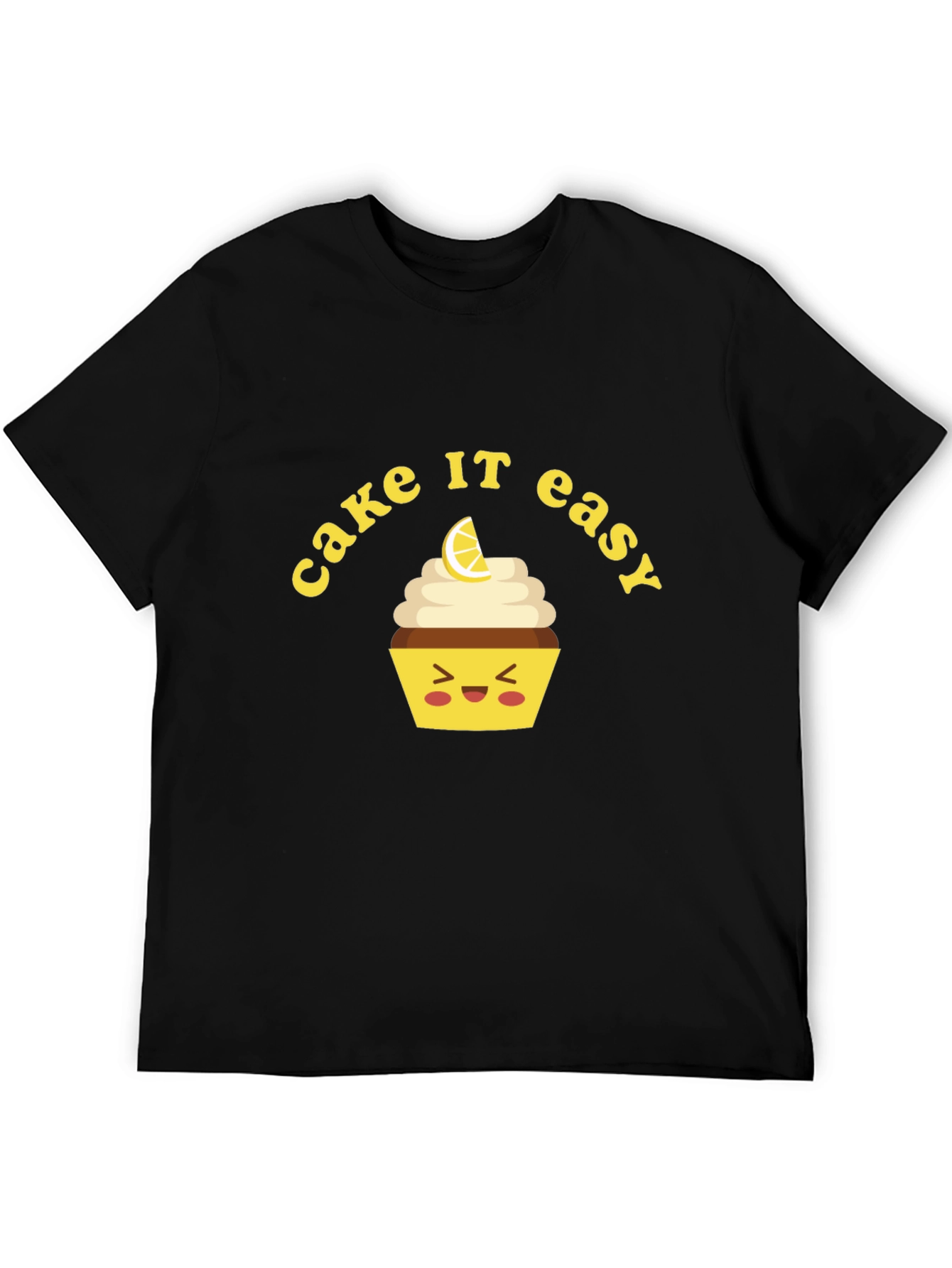 Cake It Easy Graphic T-Shirt - Black Cotton Tee