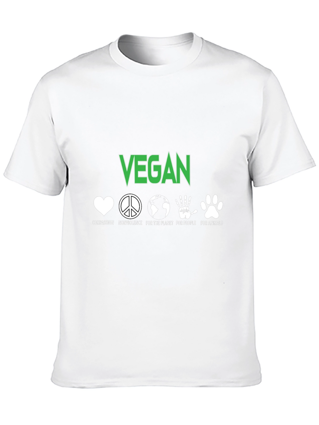 Vegan Compassion Graphic Tee - Black