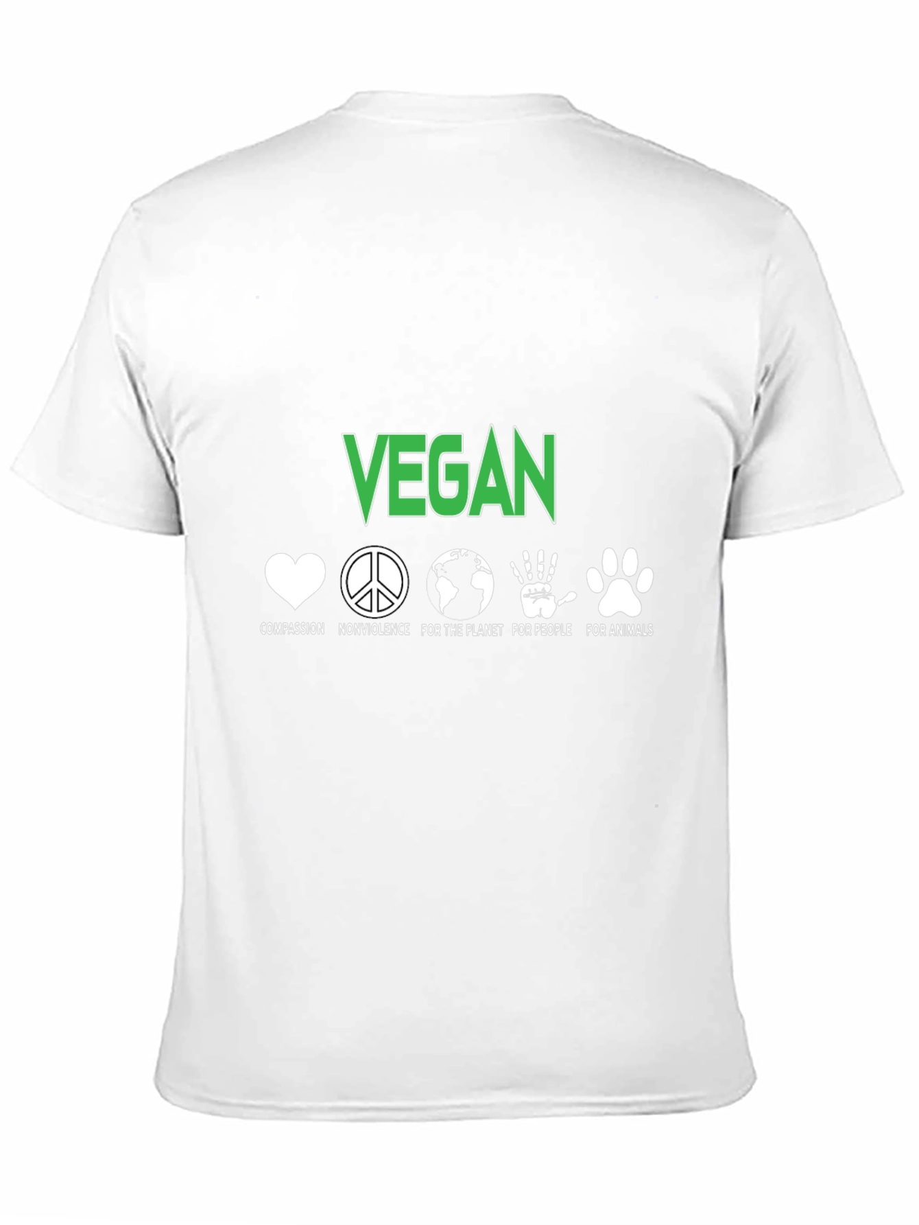 Vegan Compassion Graphic Tee - Black