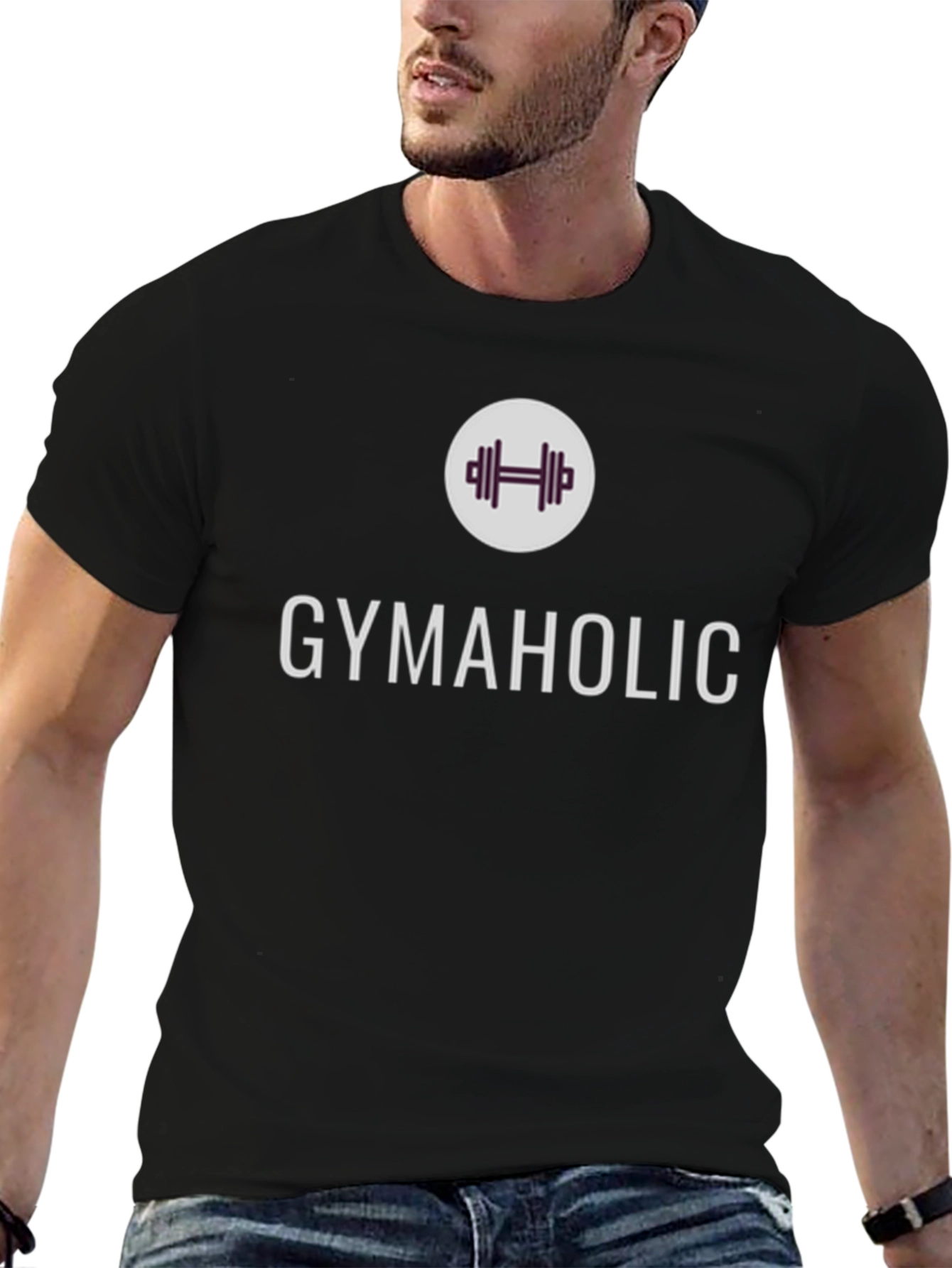 Gymaholic Graphic Tee - Black Fitness Shirt