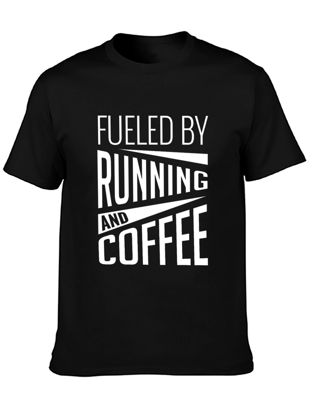Fueled By Running And Coffee Black T-Shirt