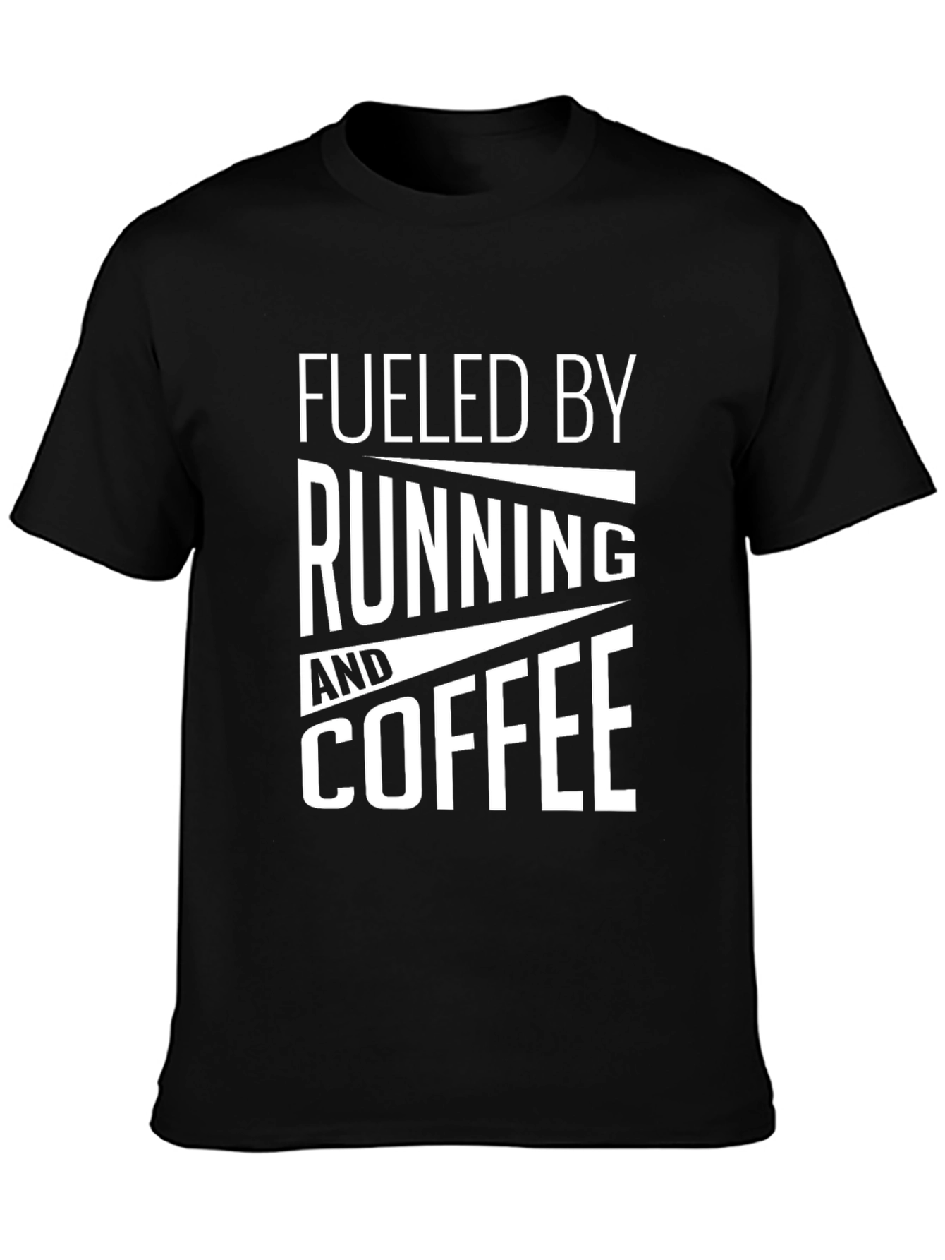 Fueled By Running And Coffee Black T-Shirt