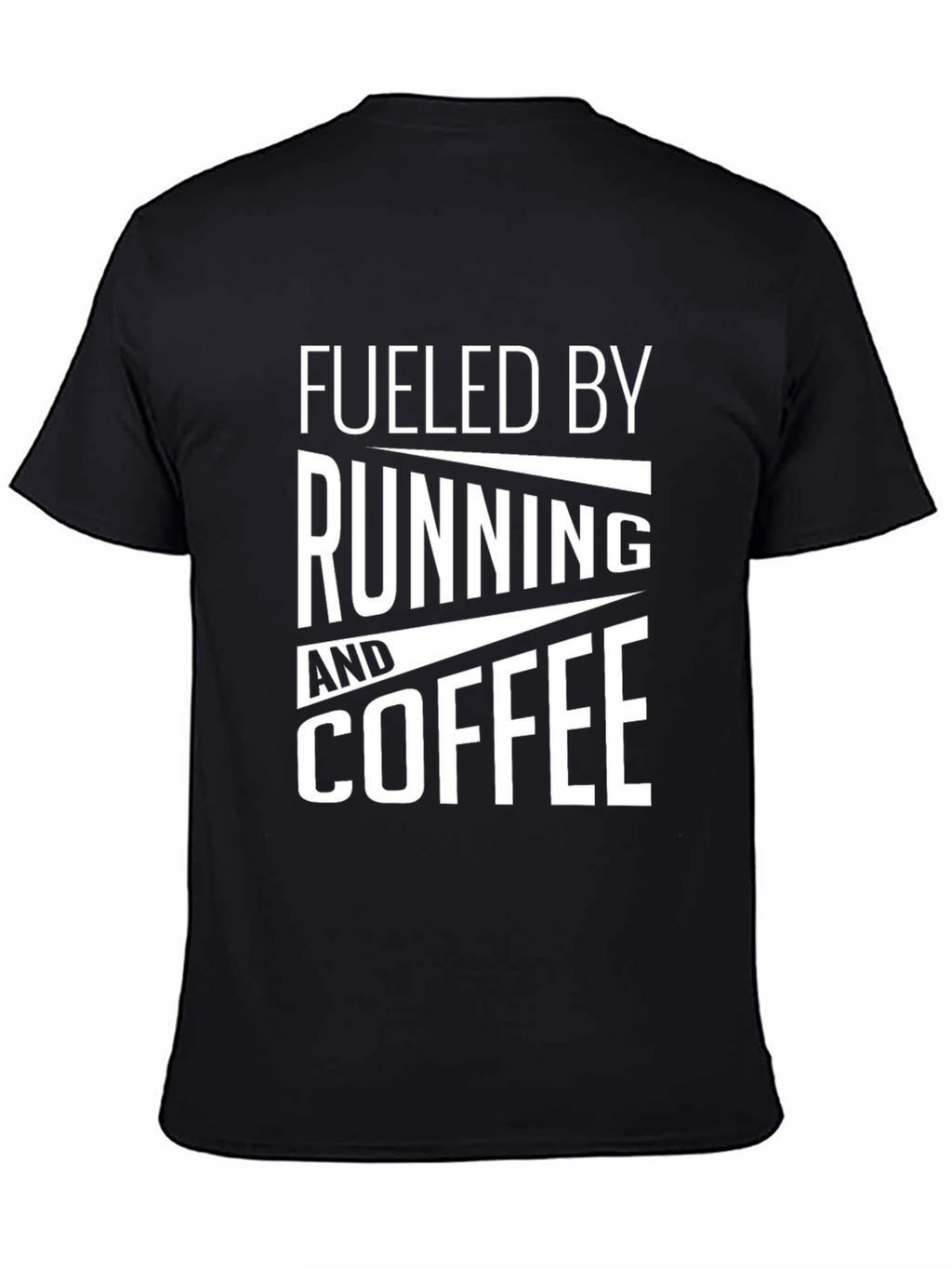 Fueled By Running And Coffee Black T-Shirt