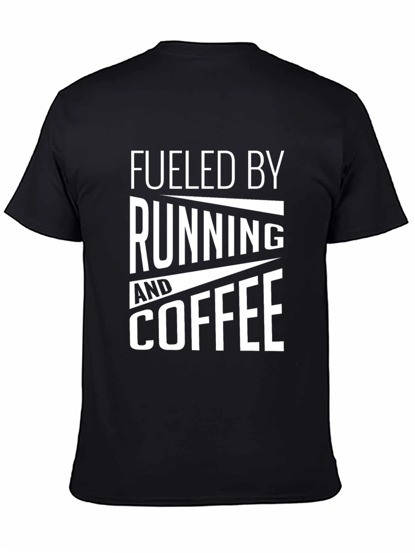 Fueled By Running And Coffee Black T-Shirt
