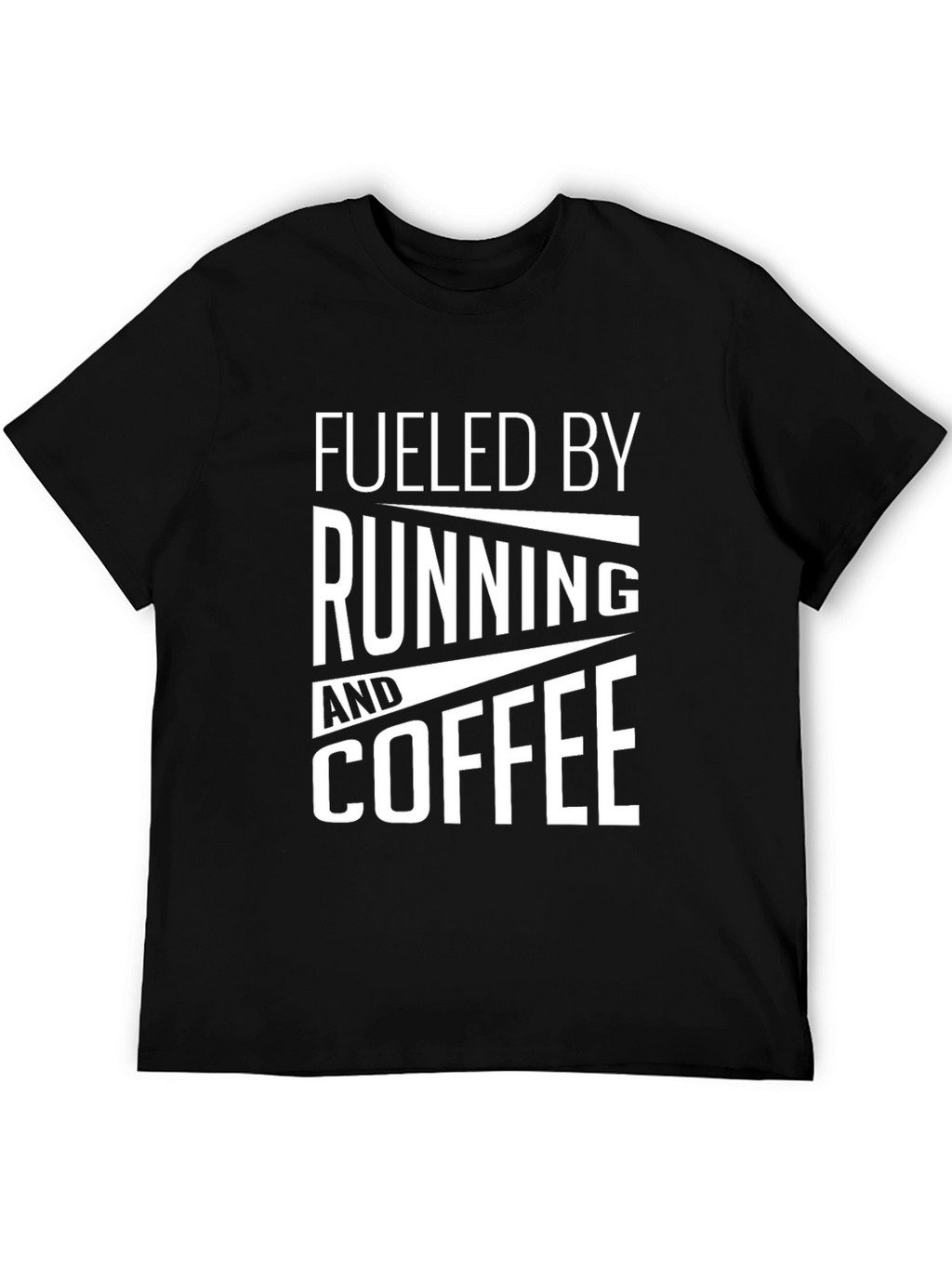 Fueled By Running And Coffee Black T-Shirt