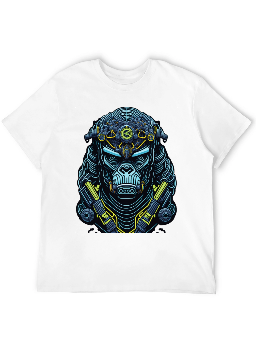 Cyberpunk Gorilla Graphic T-Shirt - Black