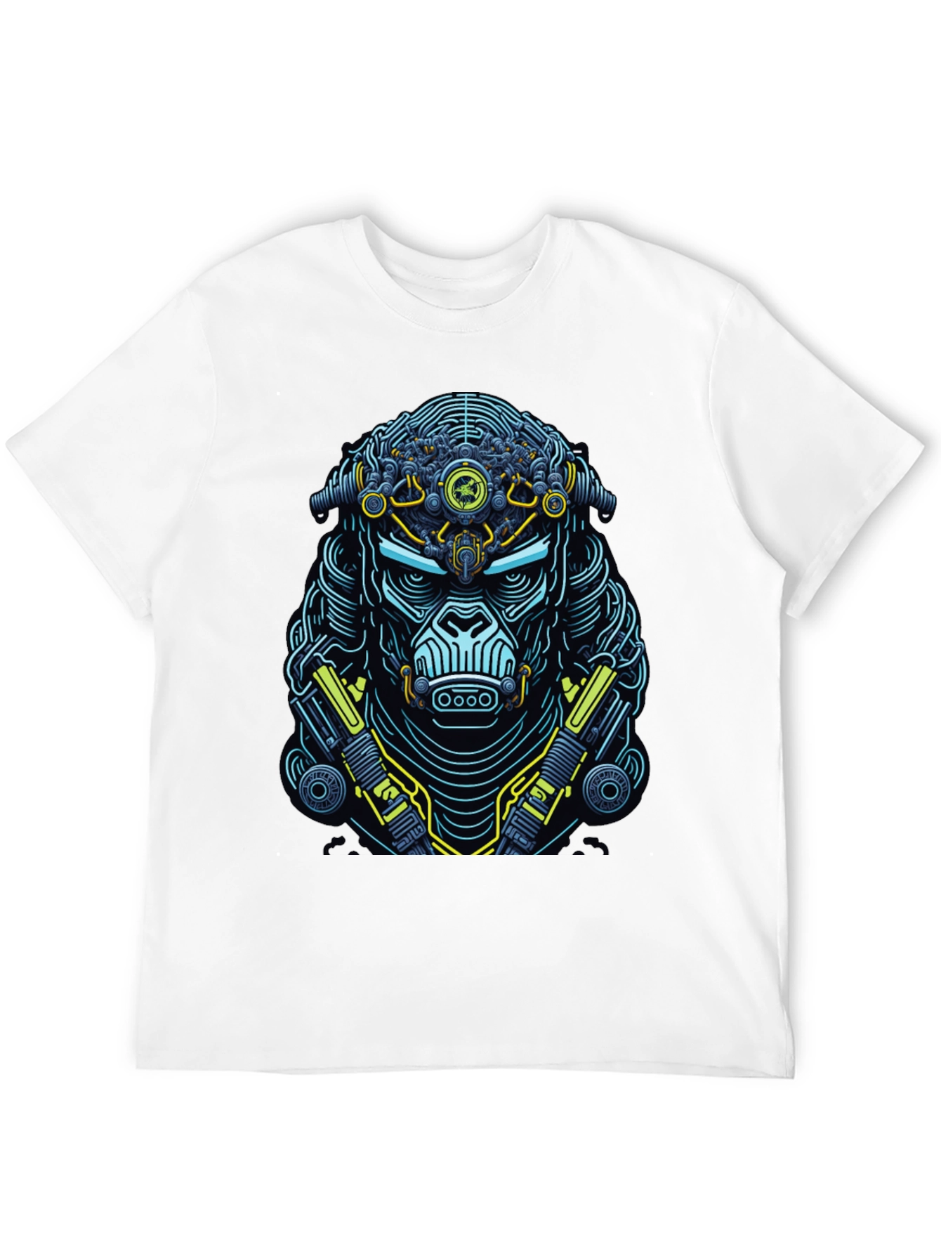 Cyberpunk Gorilla Graphic T-Shirt - Black