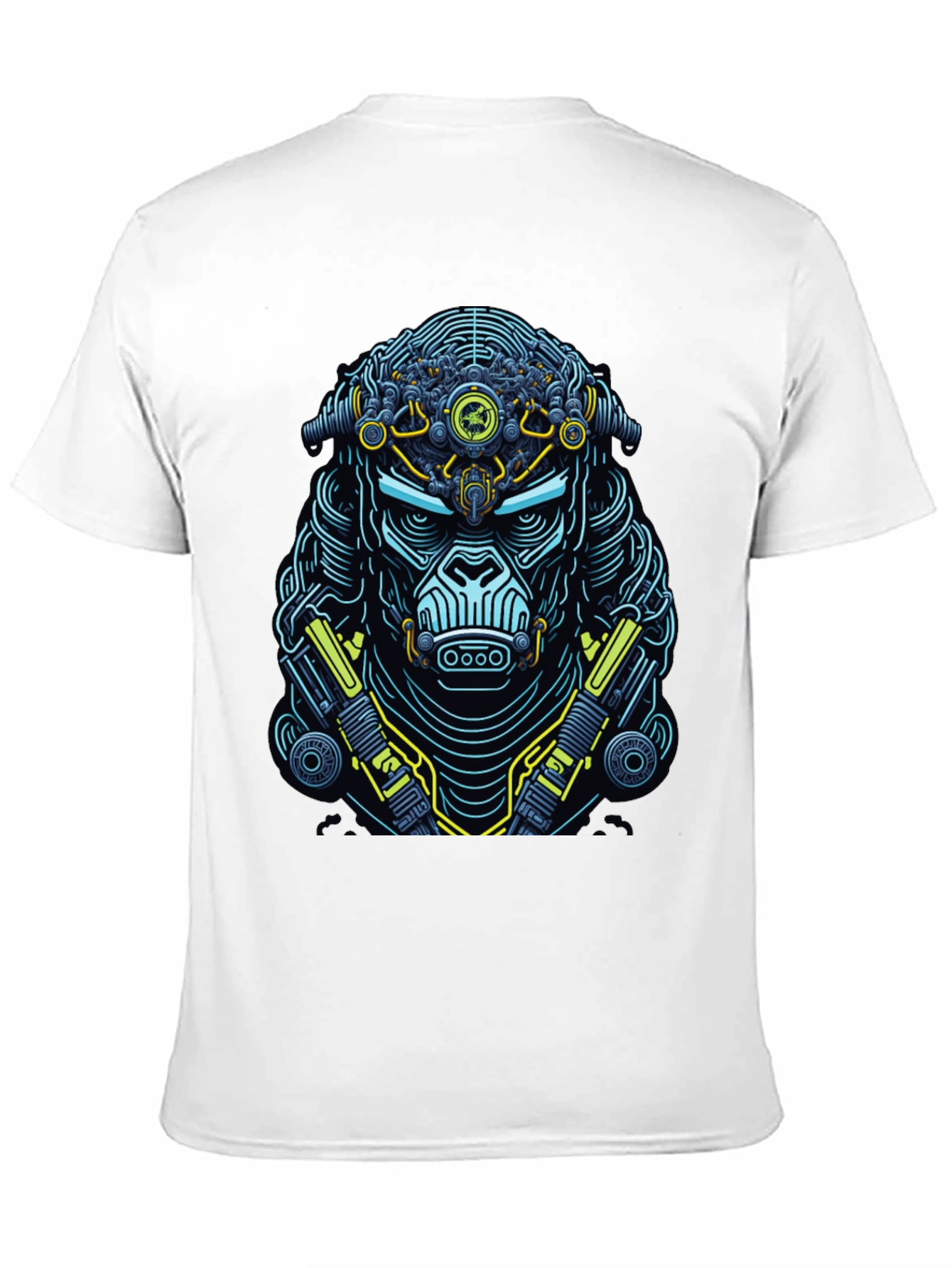 Cyberpunk Gorilla Graphic T-Shirt - Black