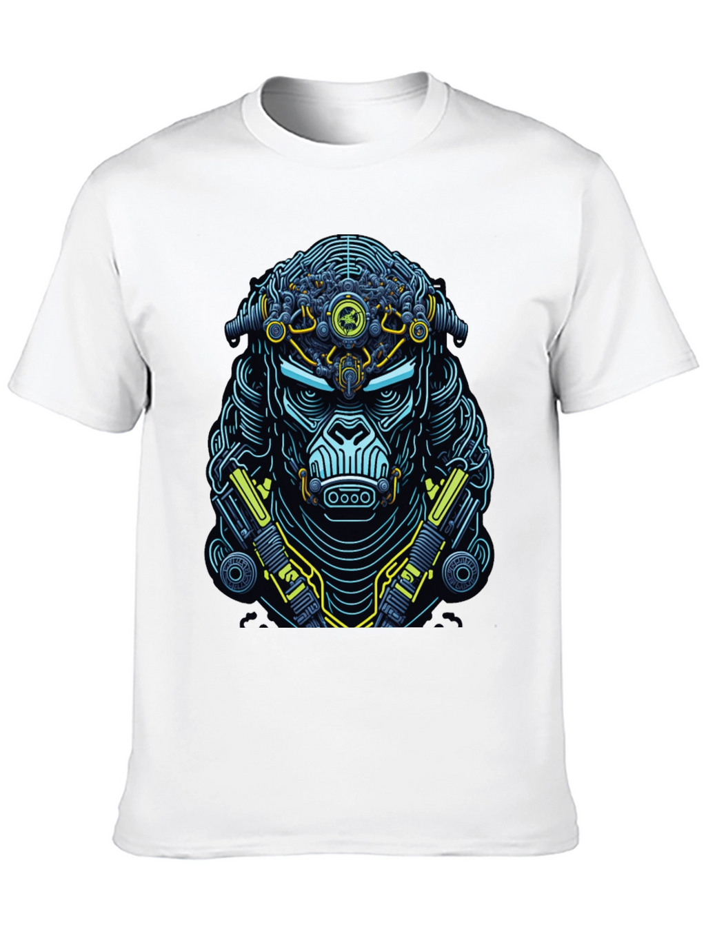 Cyberpunk Gorilla Graphic T-Shirt - Black