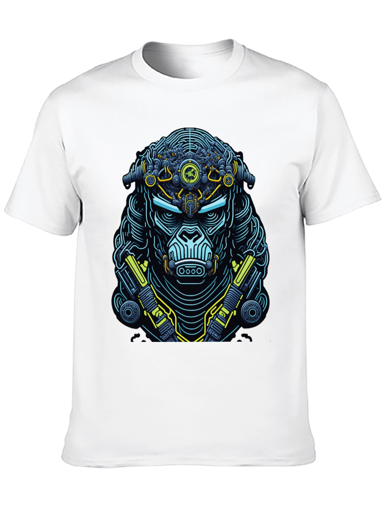 Cyberpunk Gorilla Graphic T-Shirt - Black