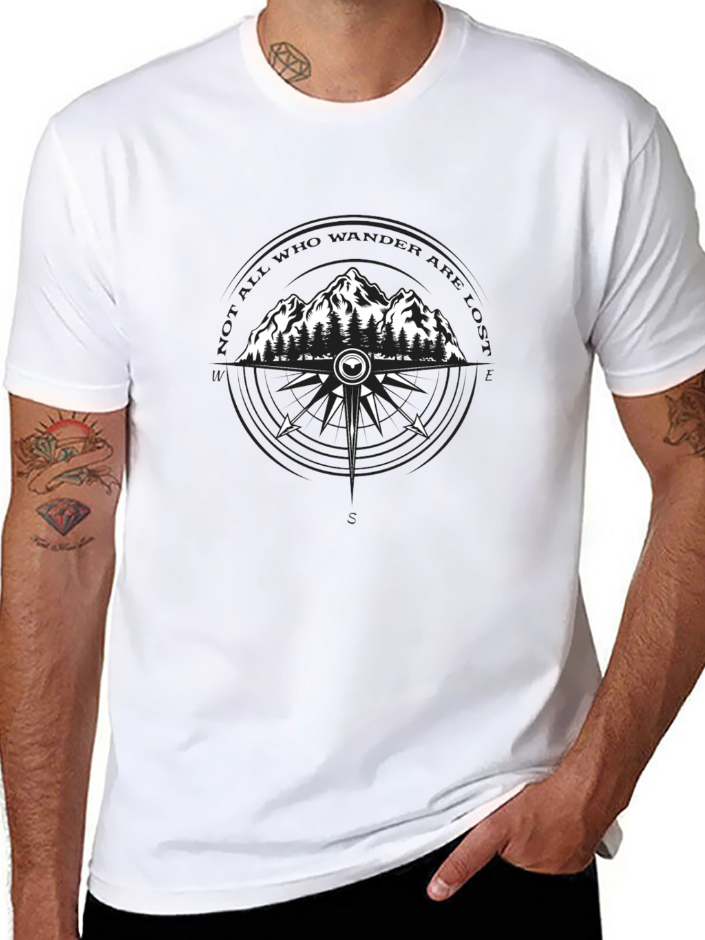 Wanderlust Compass T-Shirt - Adventure Awaits!