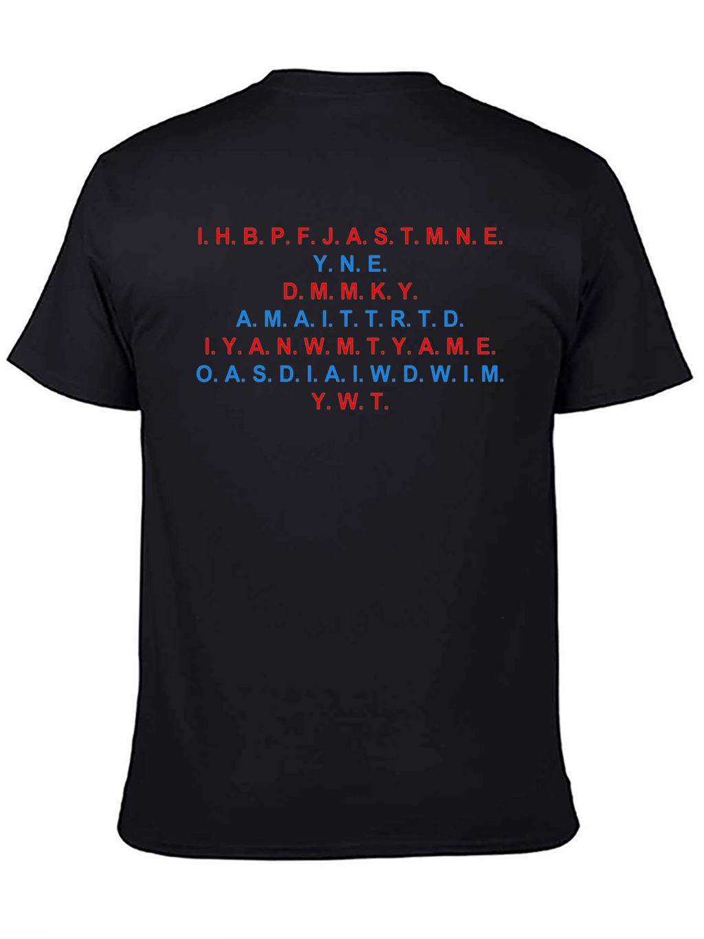Secret Message Black T-Shirt - Read If You Can!