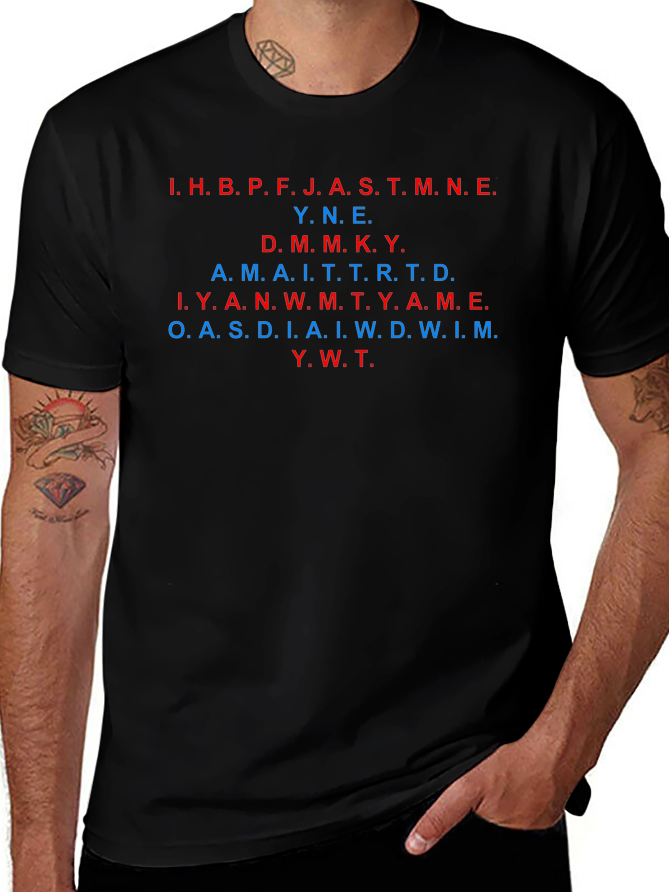 Secret Message Black T-Shirt - Read If You Can!