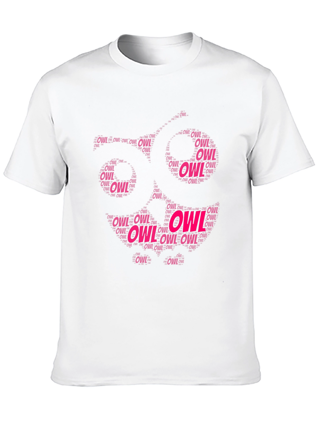 Owl Word Art T-Shirt - Unique Design
