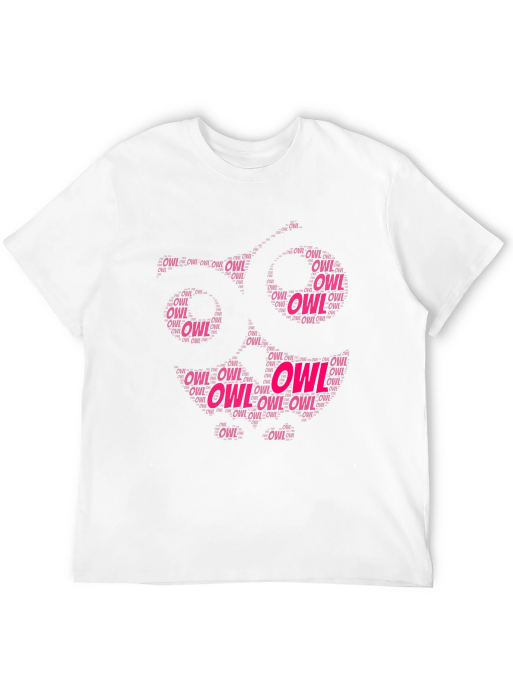 Owl Word Art T-Shirt - Unique Design
