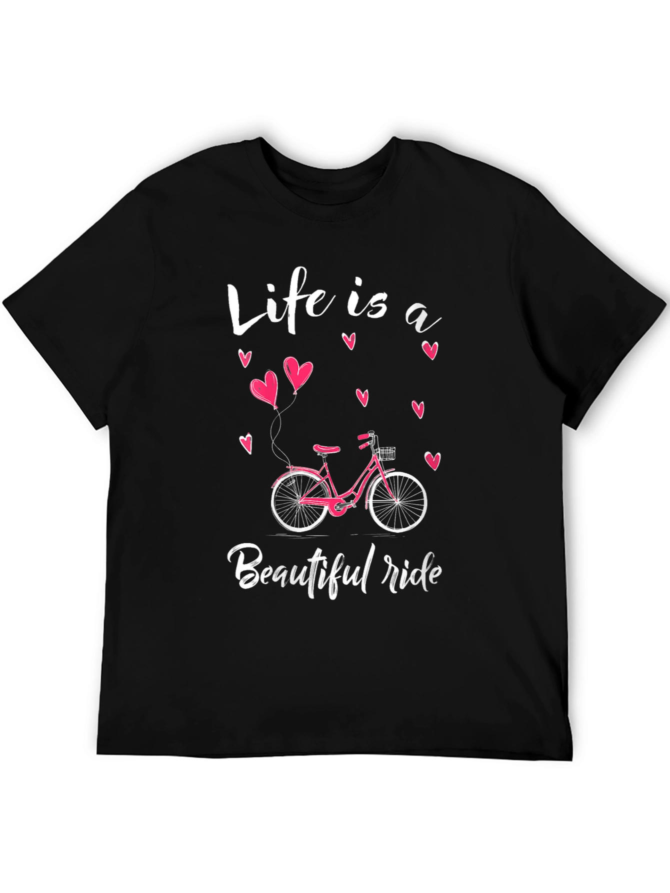 Life is a Beautiful Ride T-Shirt - Bicycle Heart Design