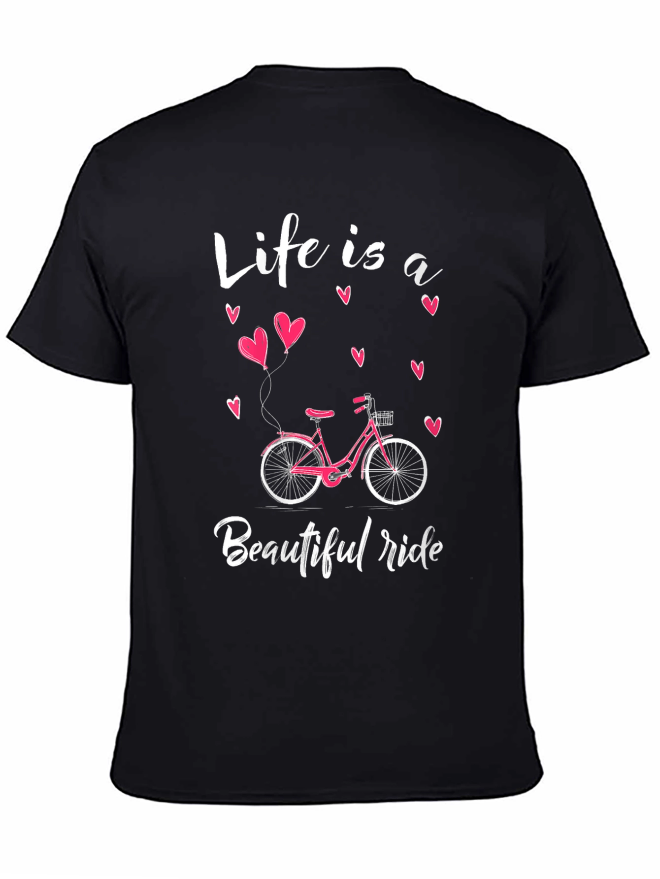 Life is a Beautiful Ride T-Shirt - Bicycle Heart Design