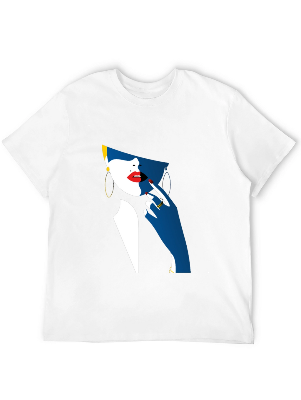 Abstract Woman Graphic Black T-Shirt