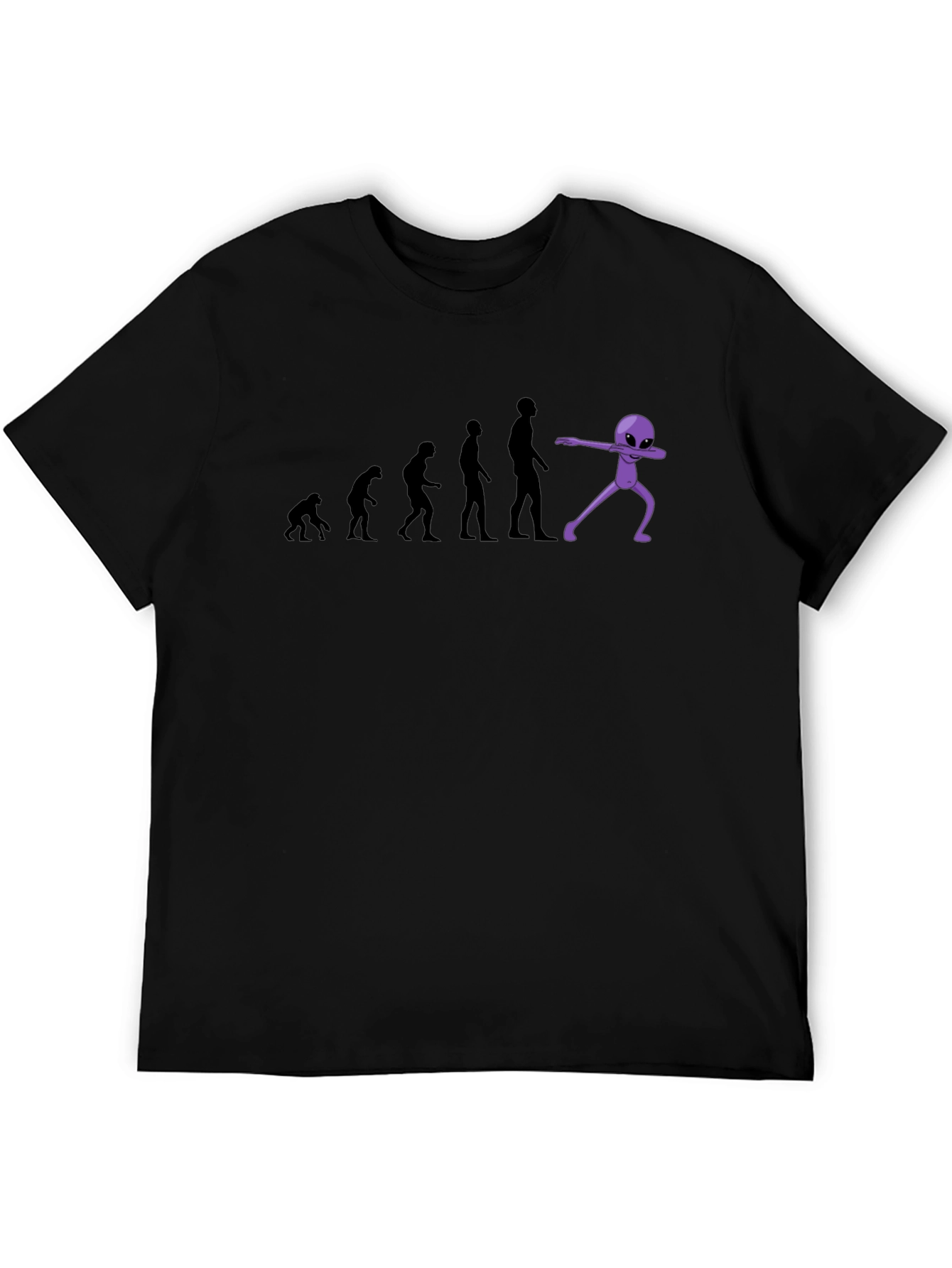 Evolution to Alien Dab Funny Graphic T-Shirt