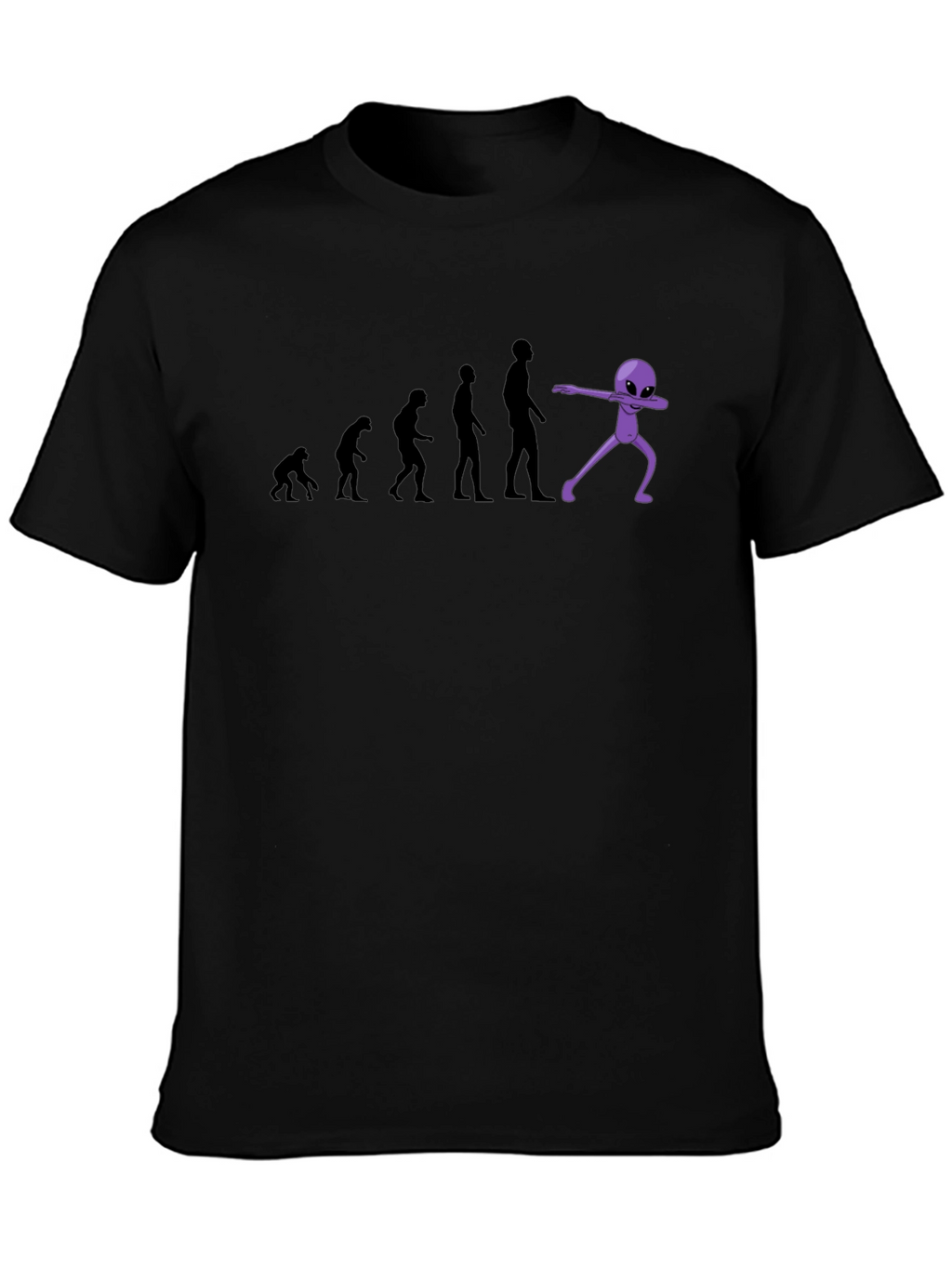 Evolution to Alien Dab Funny Graphic T-Shirt