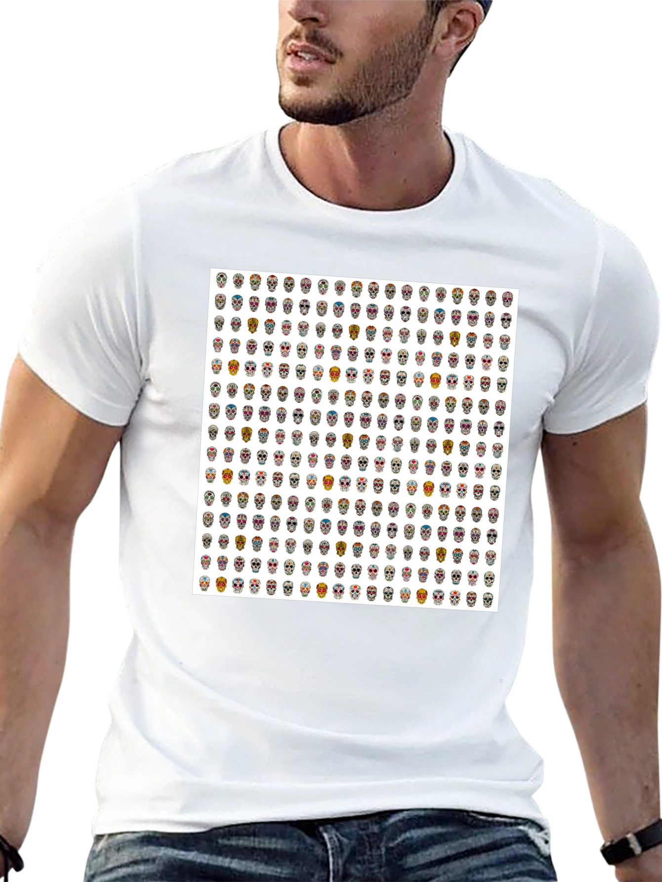 Sugar Skull Patterned Tee