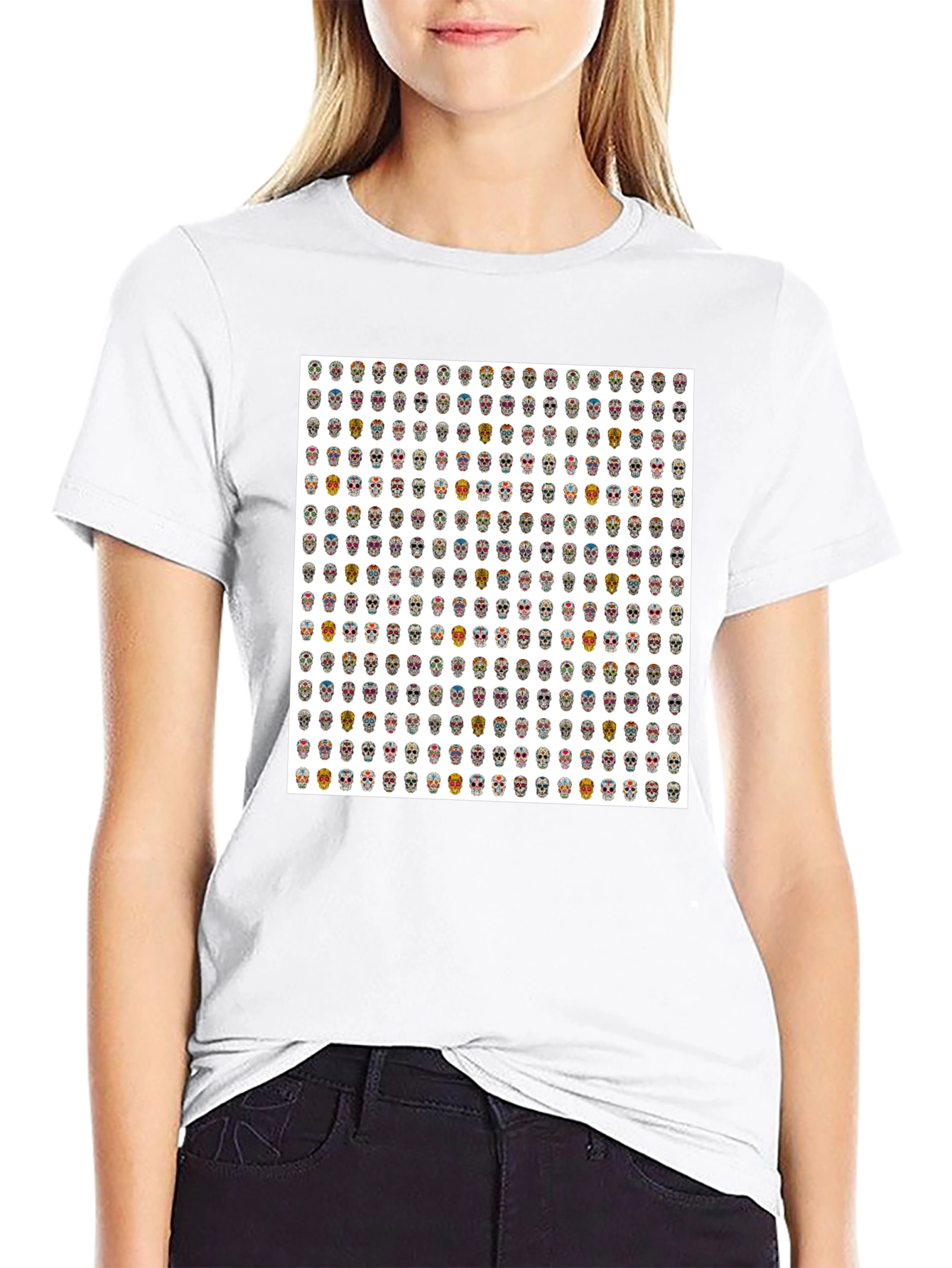 Sugar Skull Patterned Tee