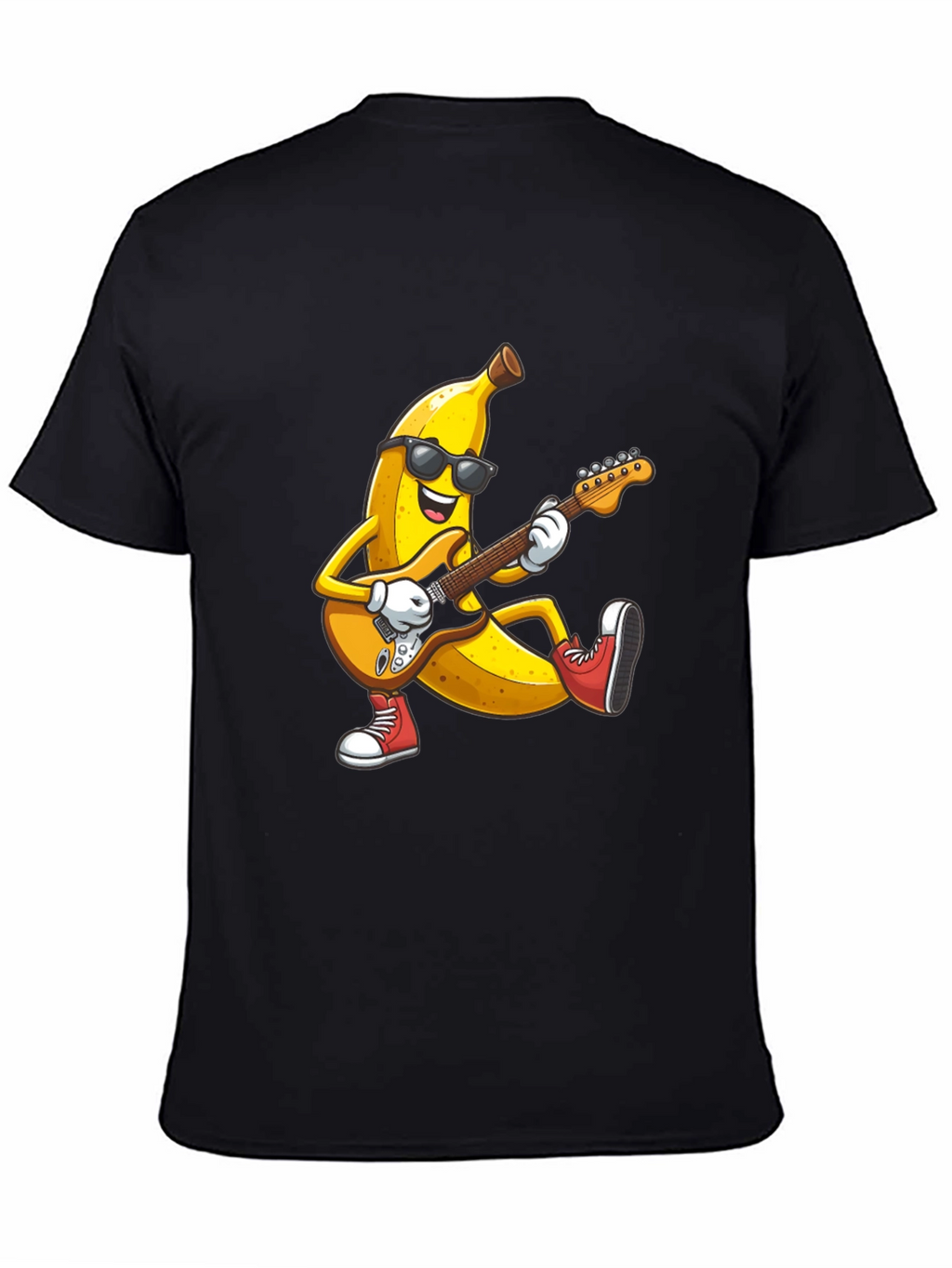 Banana Rocker T-Shirt - Cool Fruit Guitarist Tee