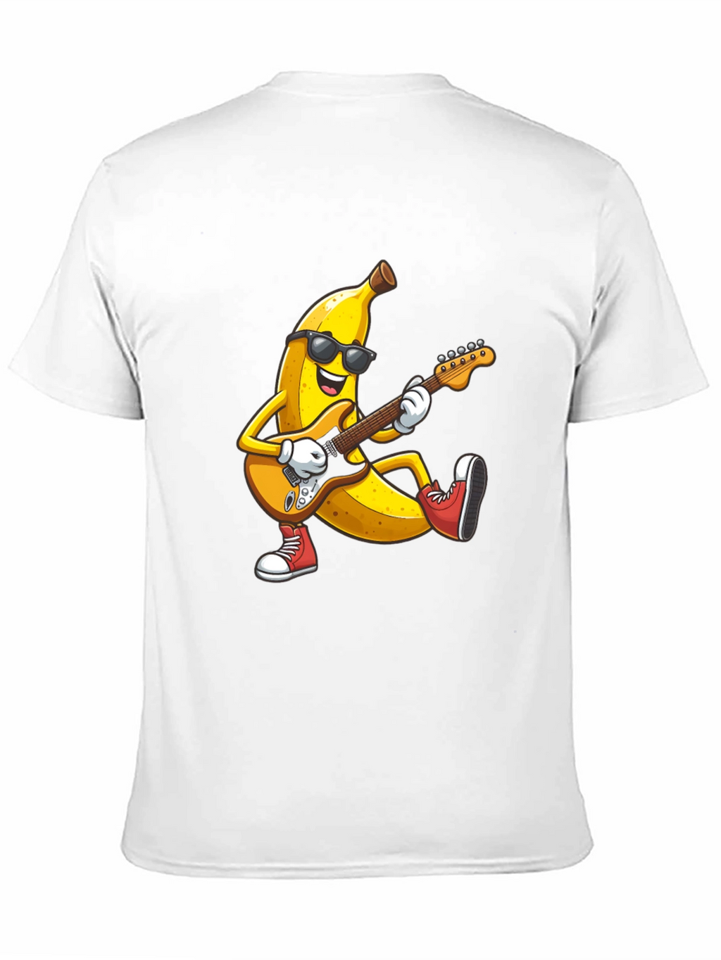 Banana Rocker T-Shirt - Cool Fruit Guitarist Tee