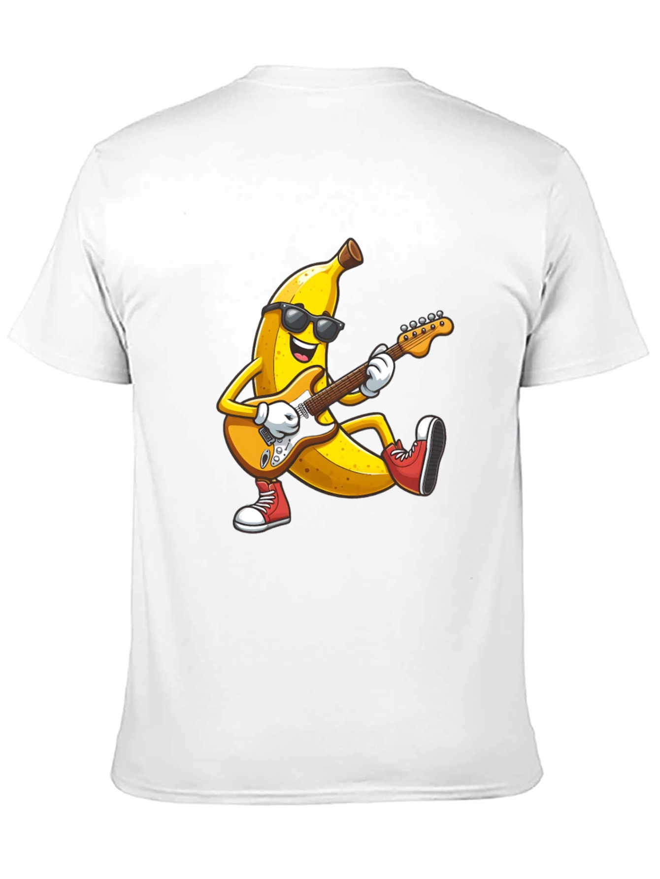 Banana Rocker T-Shirt - Cool Fruit Guitarist Tee
