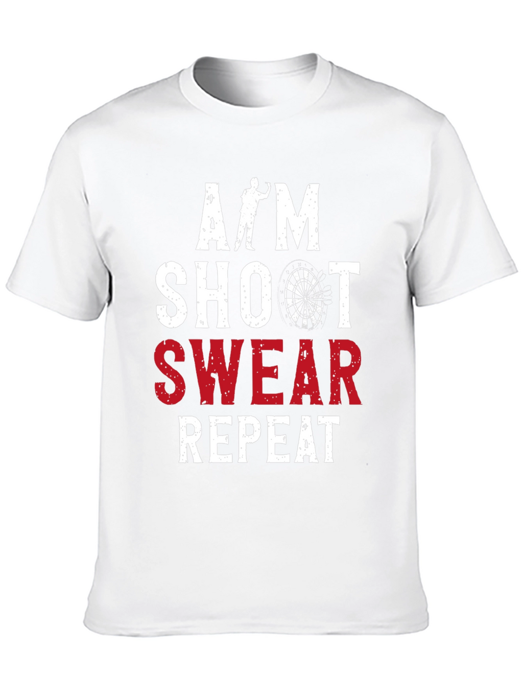 Aim Shoot Swear Repeat Darts Graphic Tee