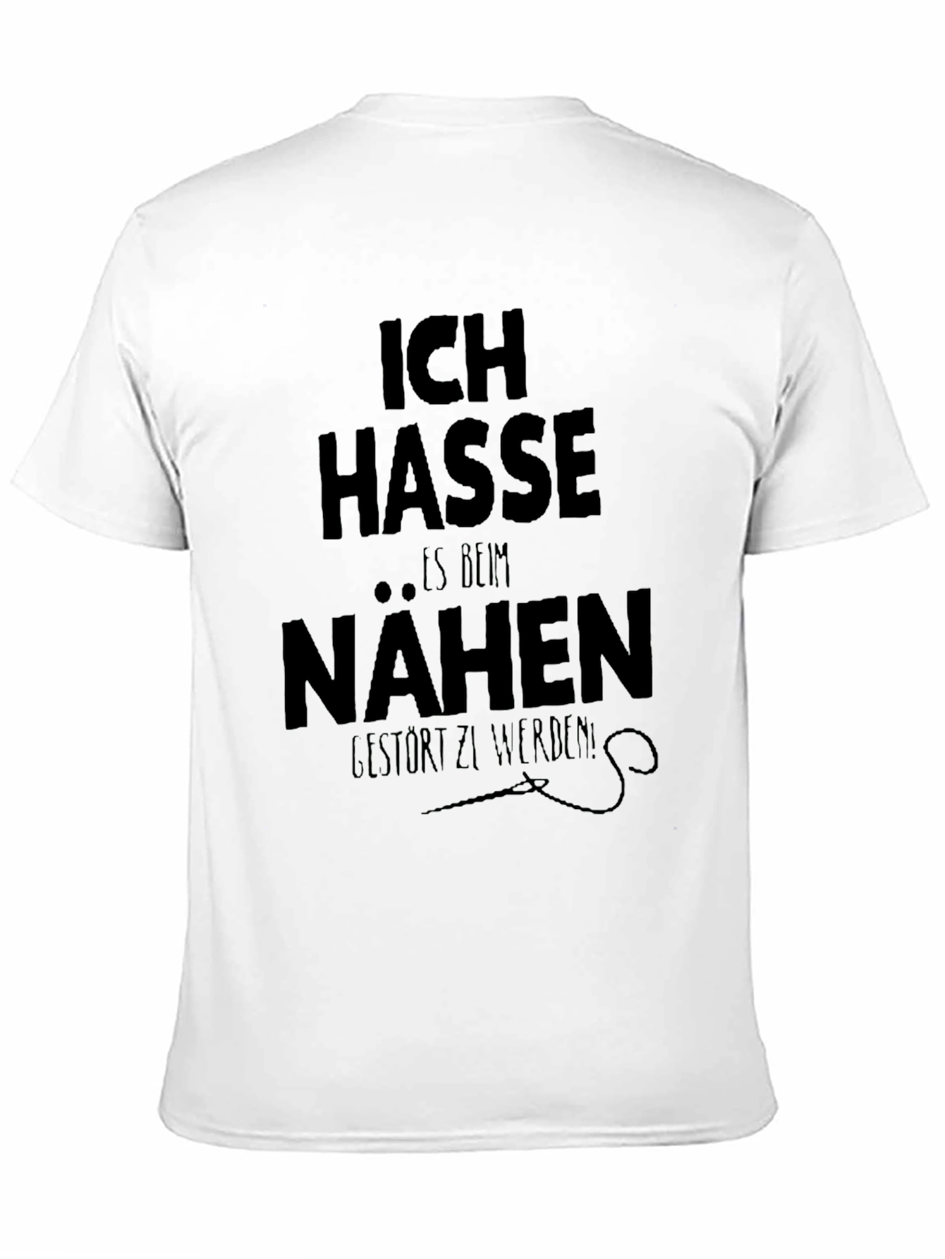 Ich Hasse Nähen Graphic T-Shirt - Black
