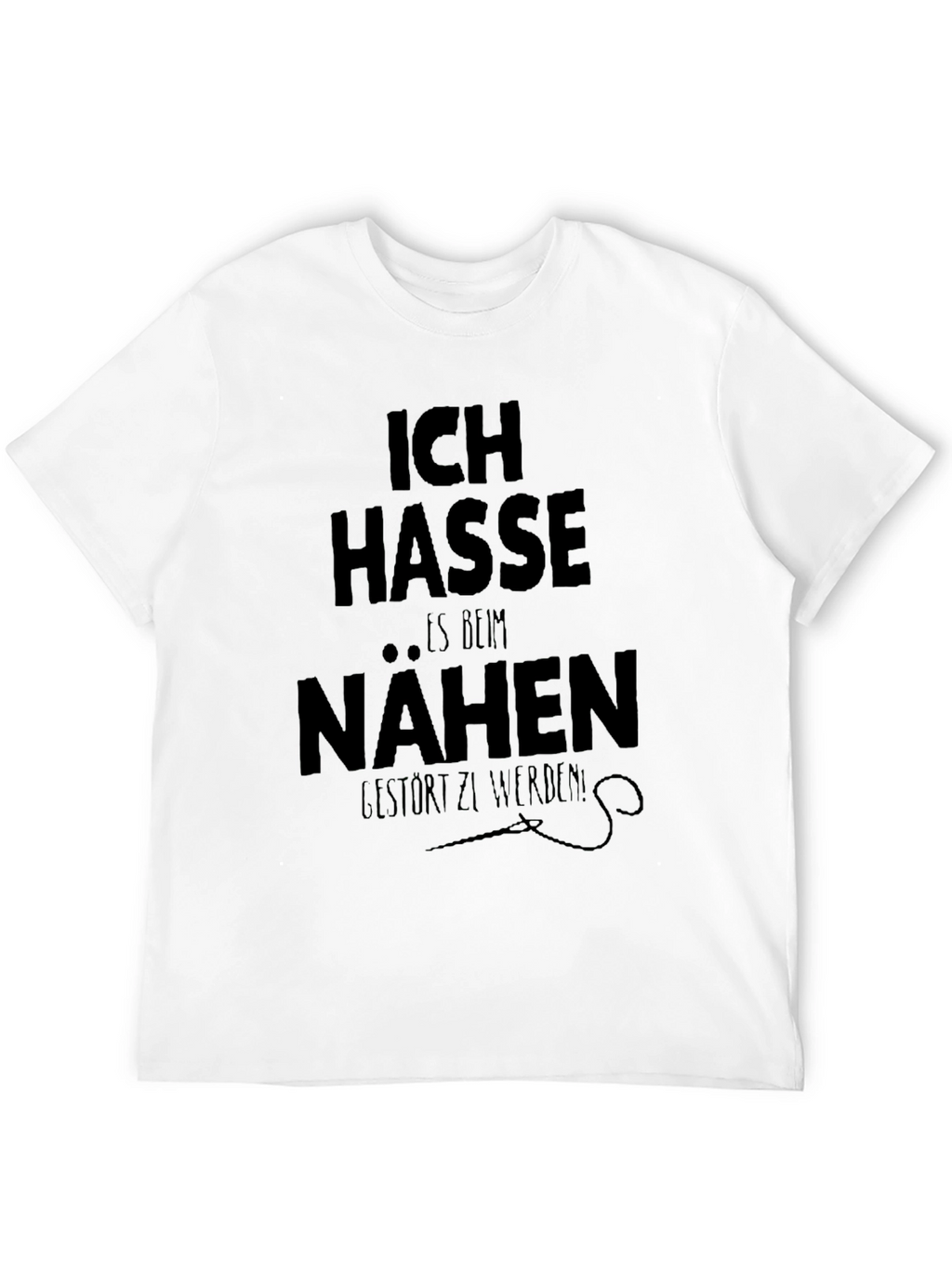 Ich Hasse Nähen Graphic T-Shirt - Black