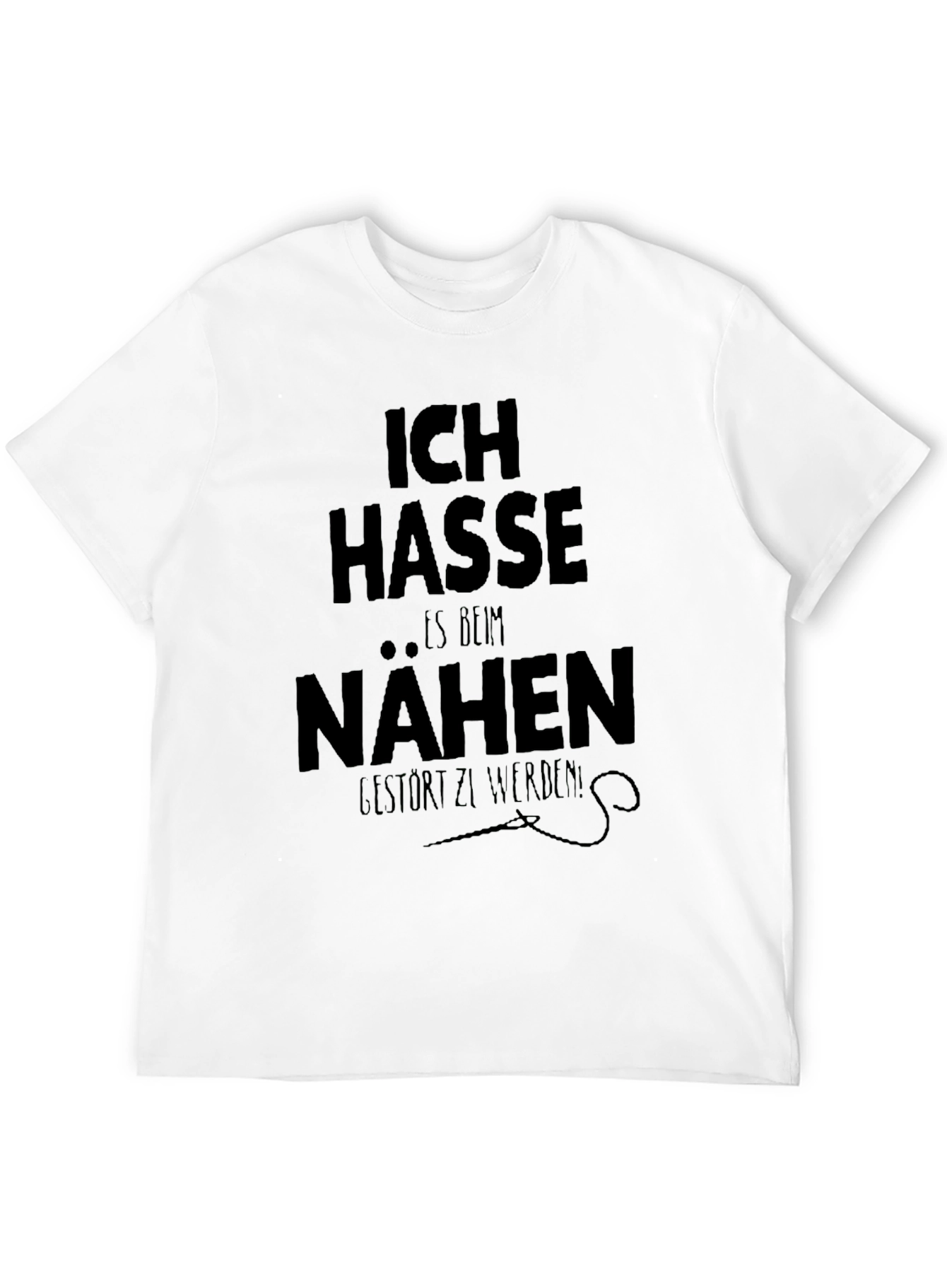 Ich Hasse Nähen Graphic T-Shirt - Black